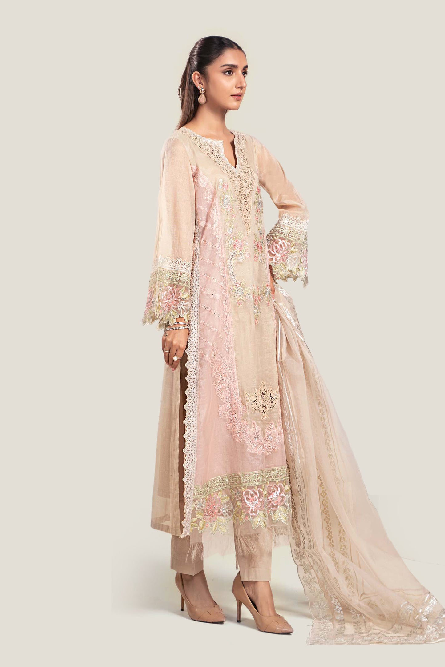 3 Piece Embroidered Yarn Dyed Suit