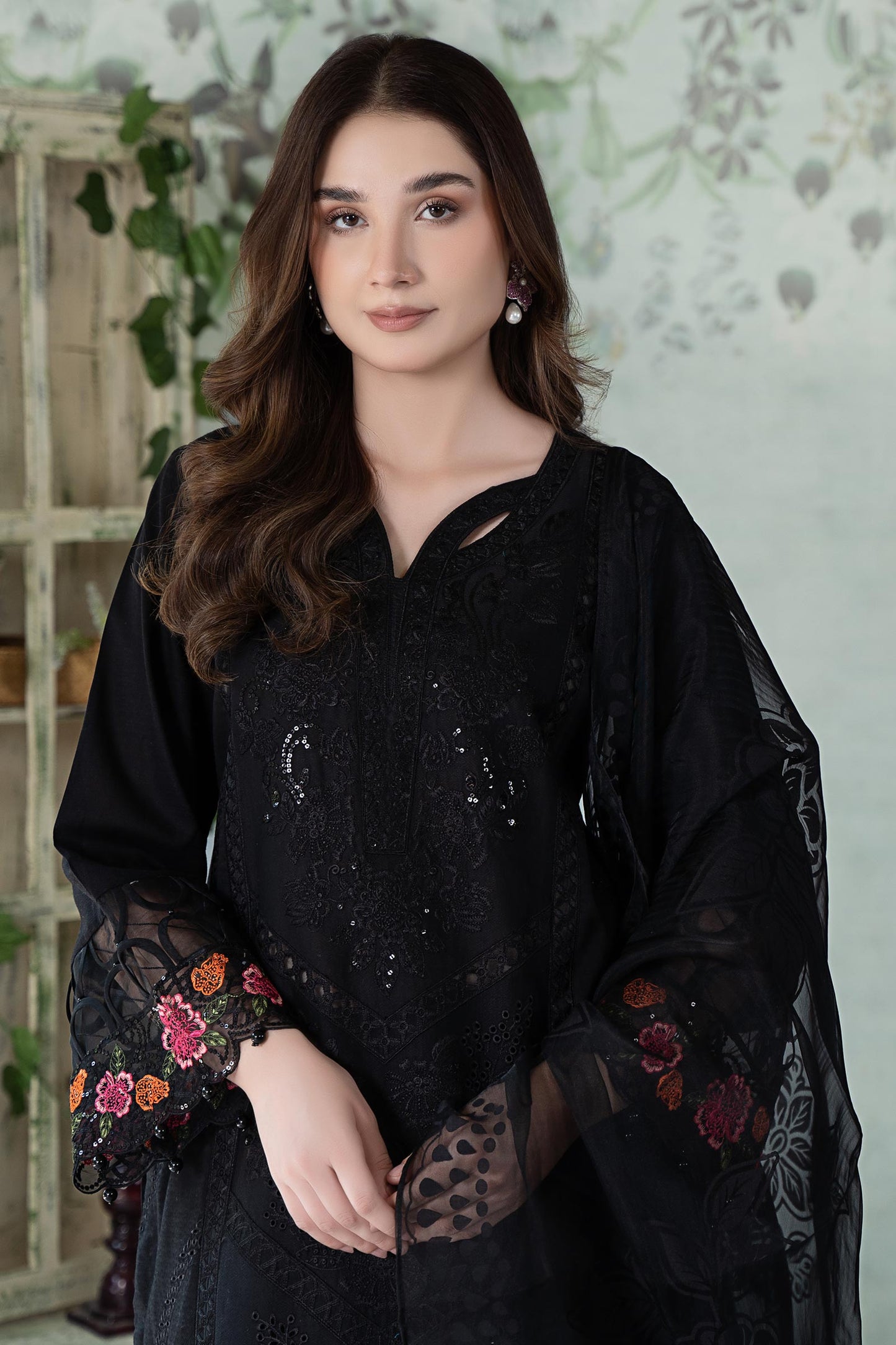 3 Piece Embroidered Dobby Lawn Suit