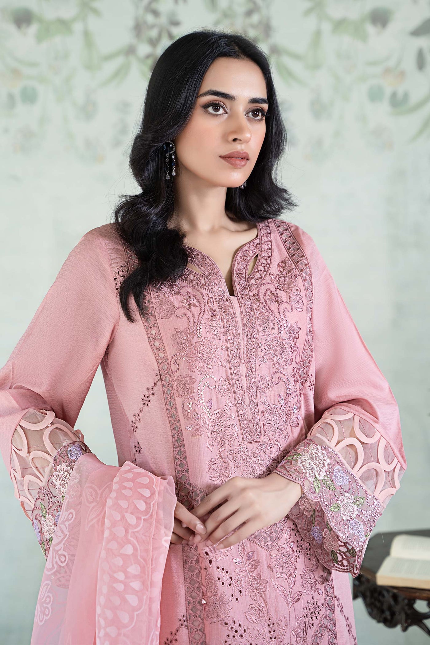 3 Piece Embroidered Dobby Lawn Suit