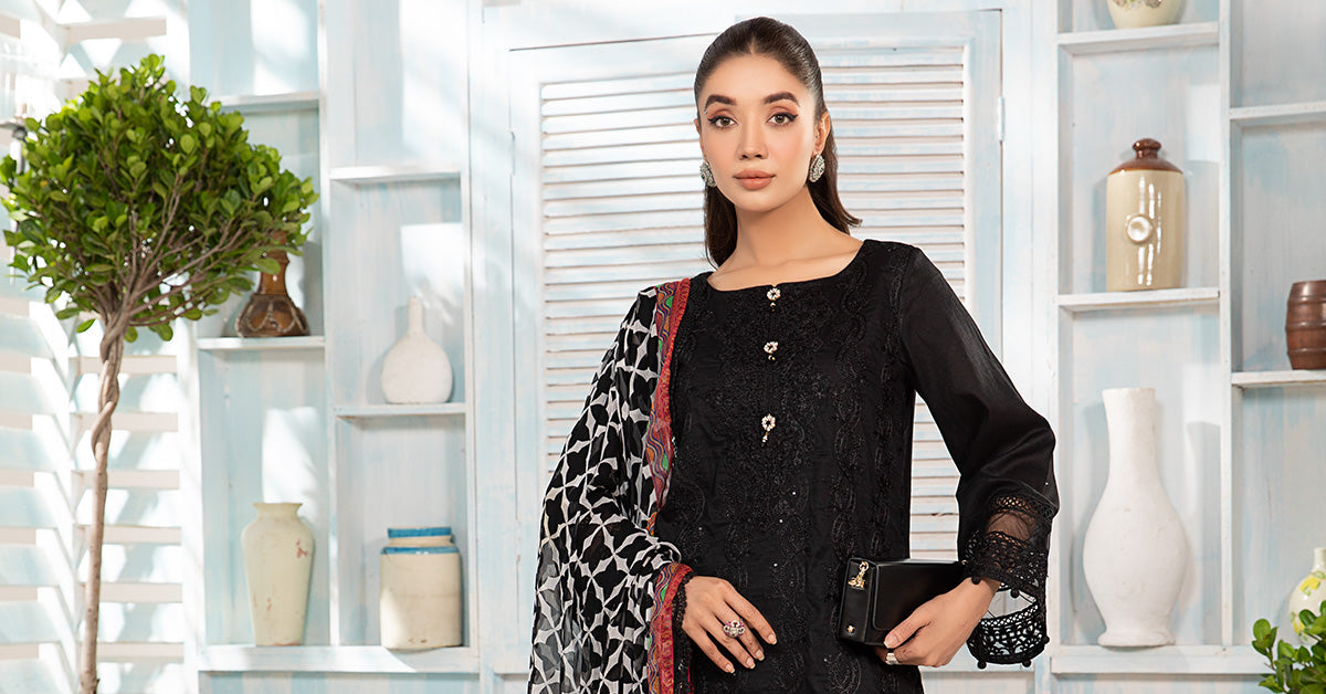 3 Piece Embroidered Lawn Suit | DW-EA24-04