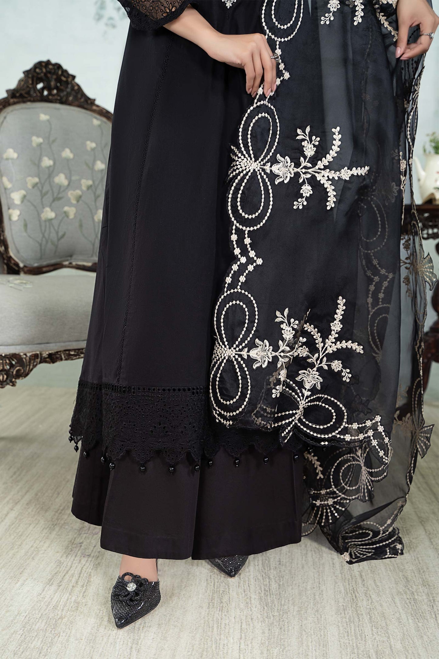 3 Piece Dyed Lawn Suit