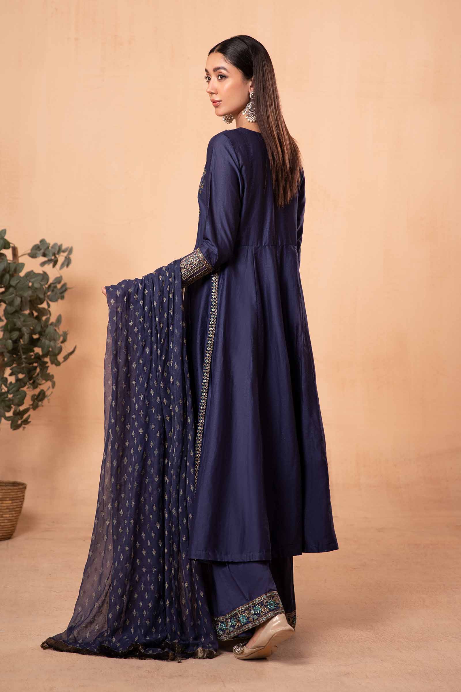 3 Piece Dyed Net Suit