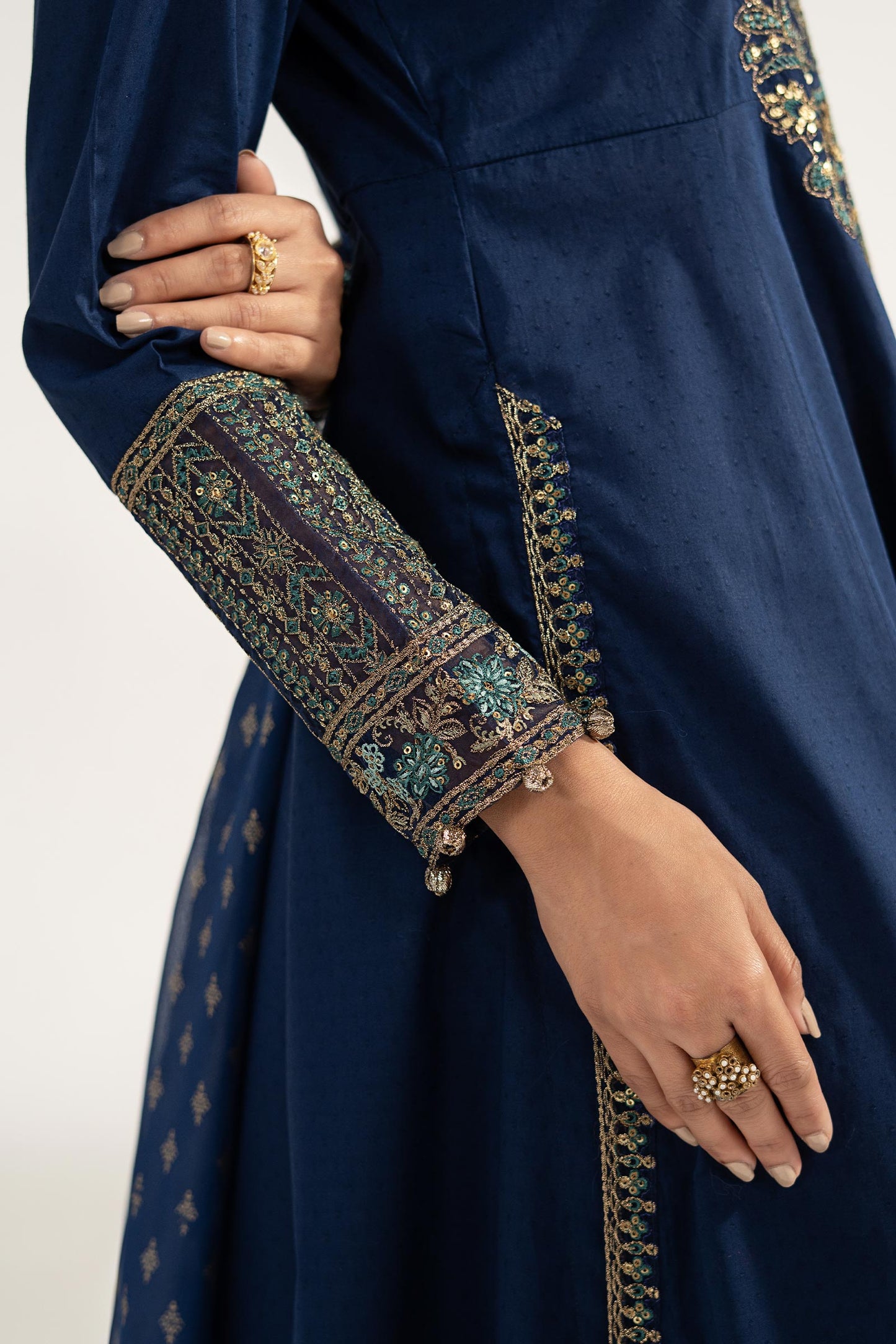 3 Piece Embroidered Dobby Lawn Suit