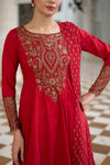 3 Piece Embroidered Dobby Lawn Suit