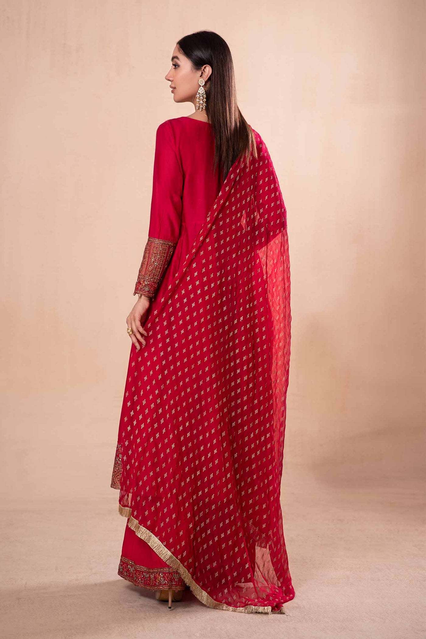 3 Piece Dyed Net Suit