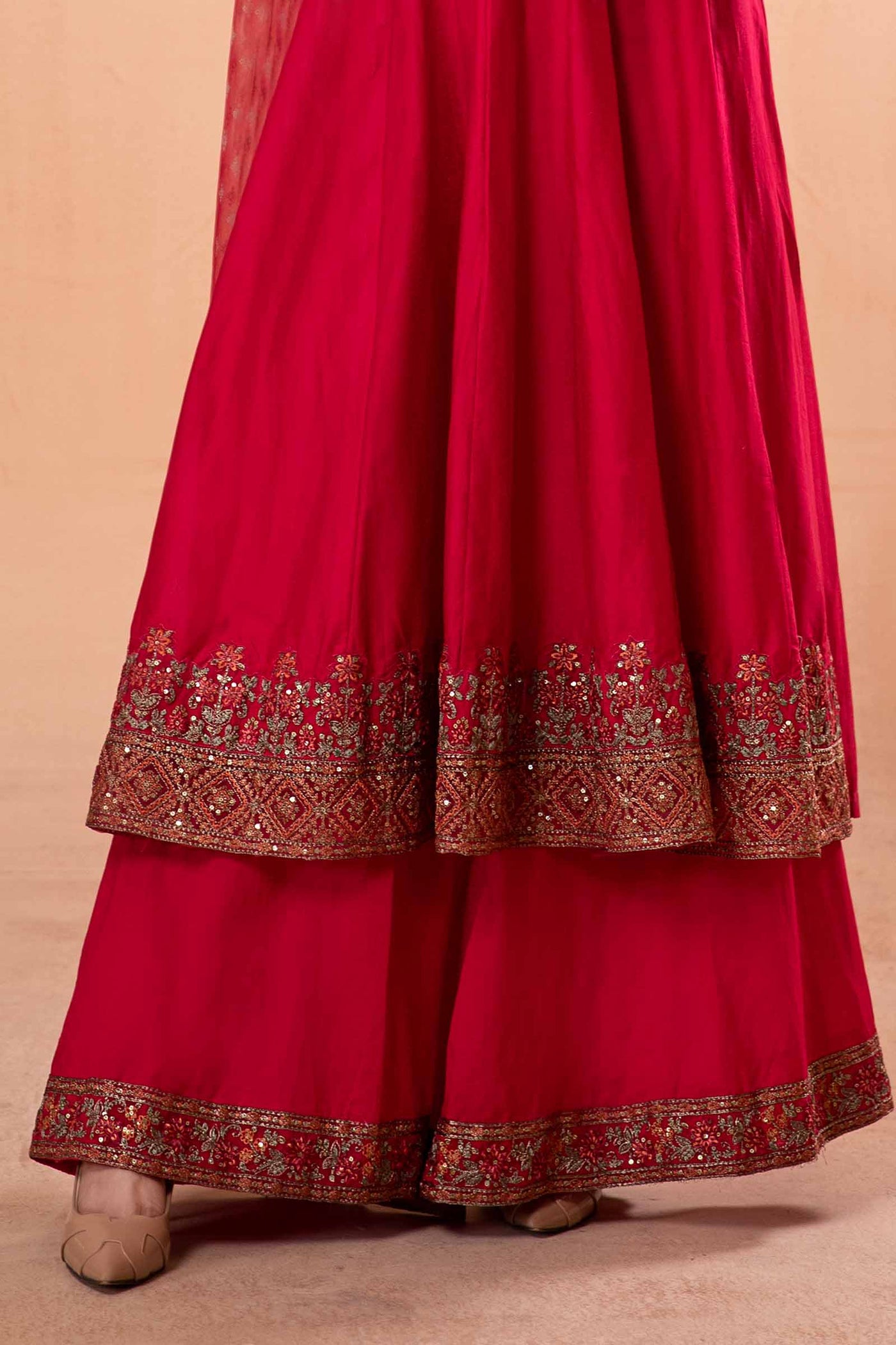 3 Piece Dyed Net Suit