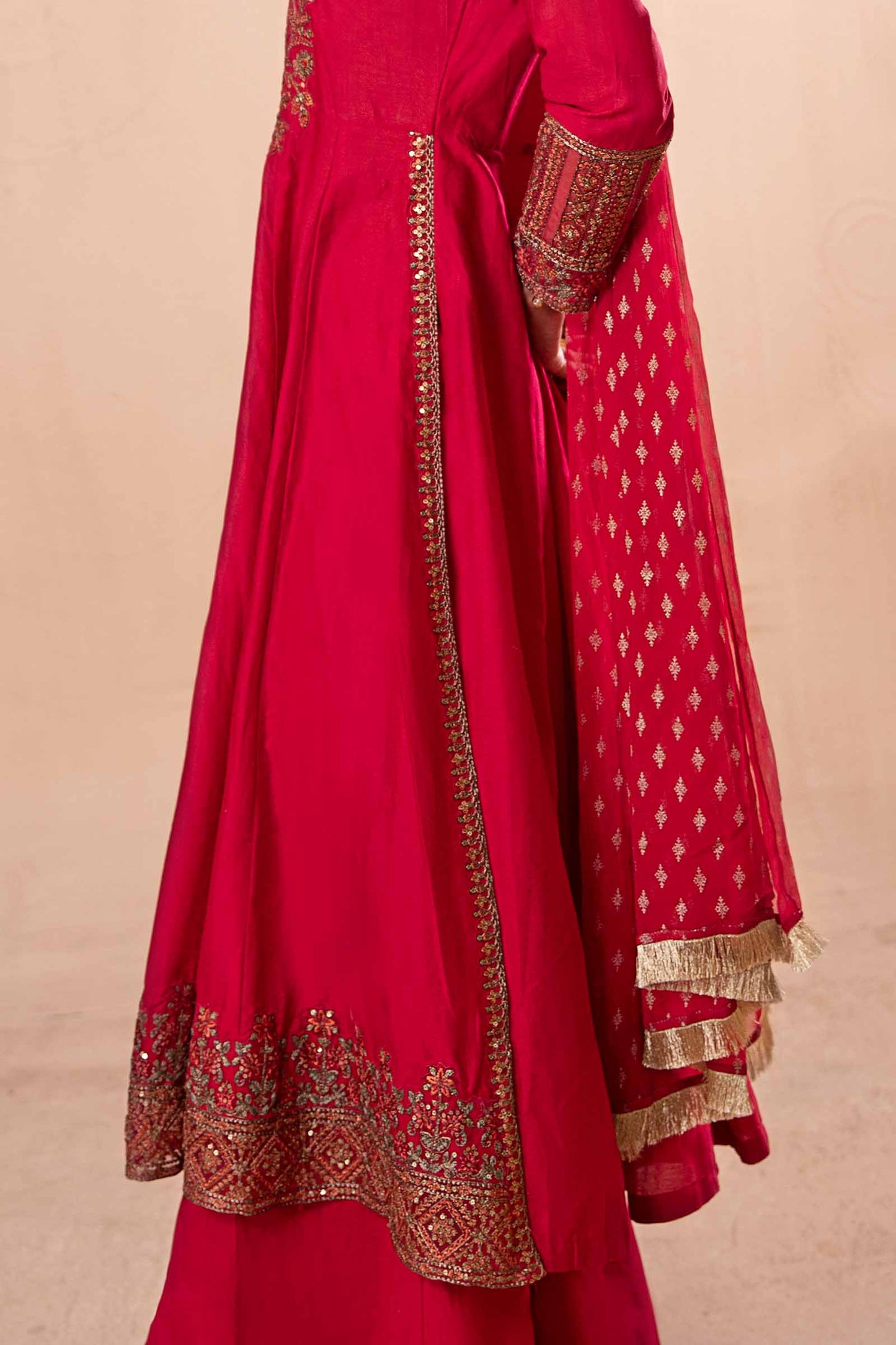 3 Piece Dyed Net Suit
