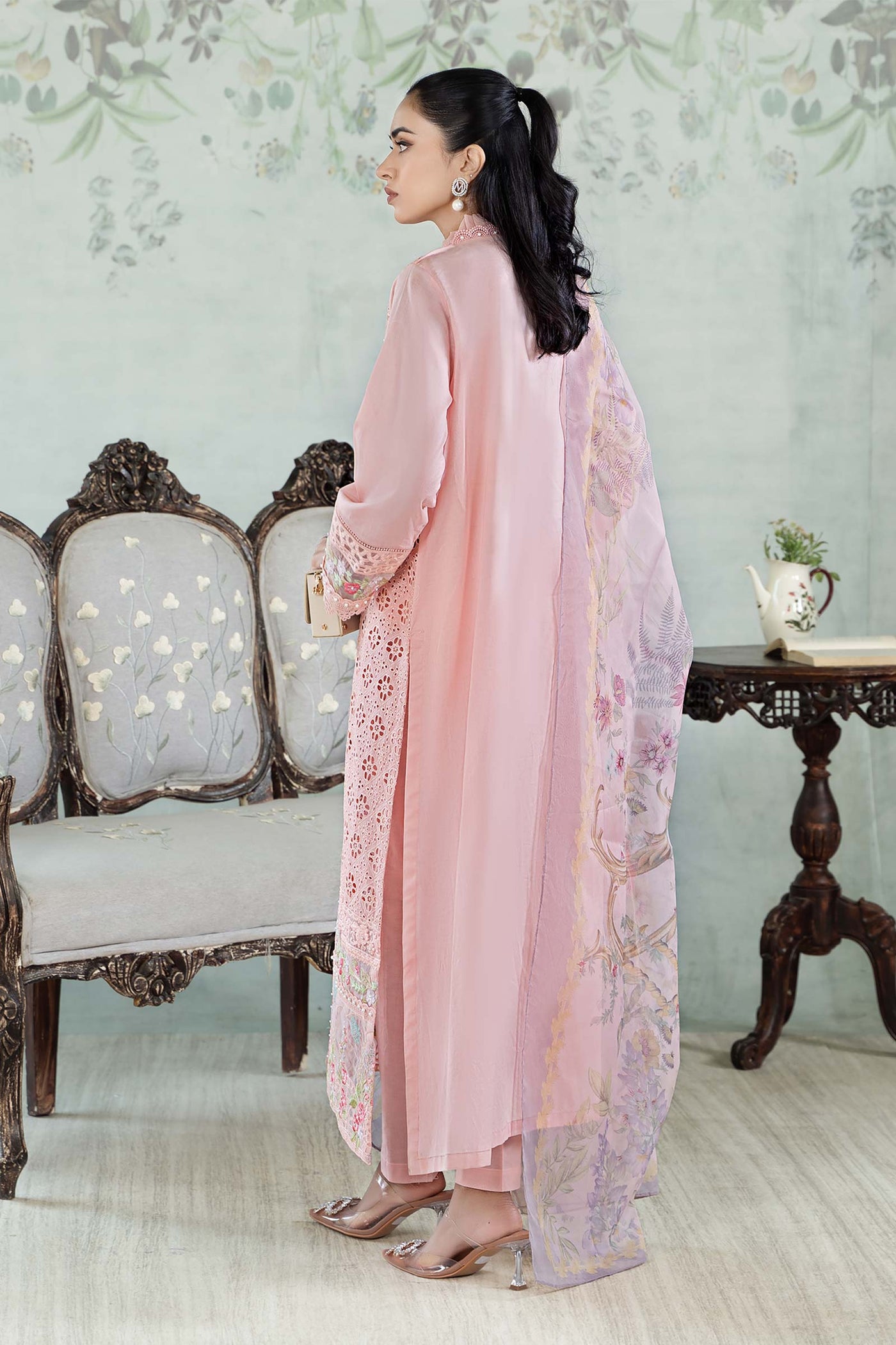 3 Piece Embroidered Lawn Suit | DW-EA24-14
