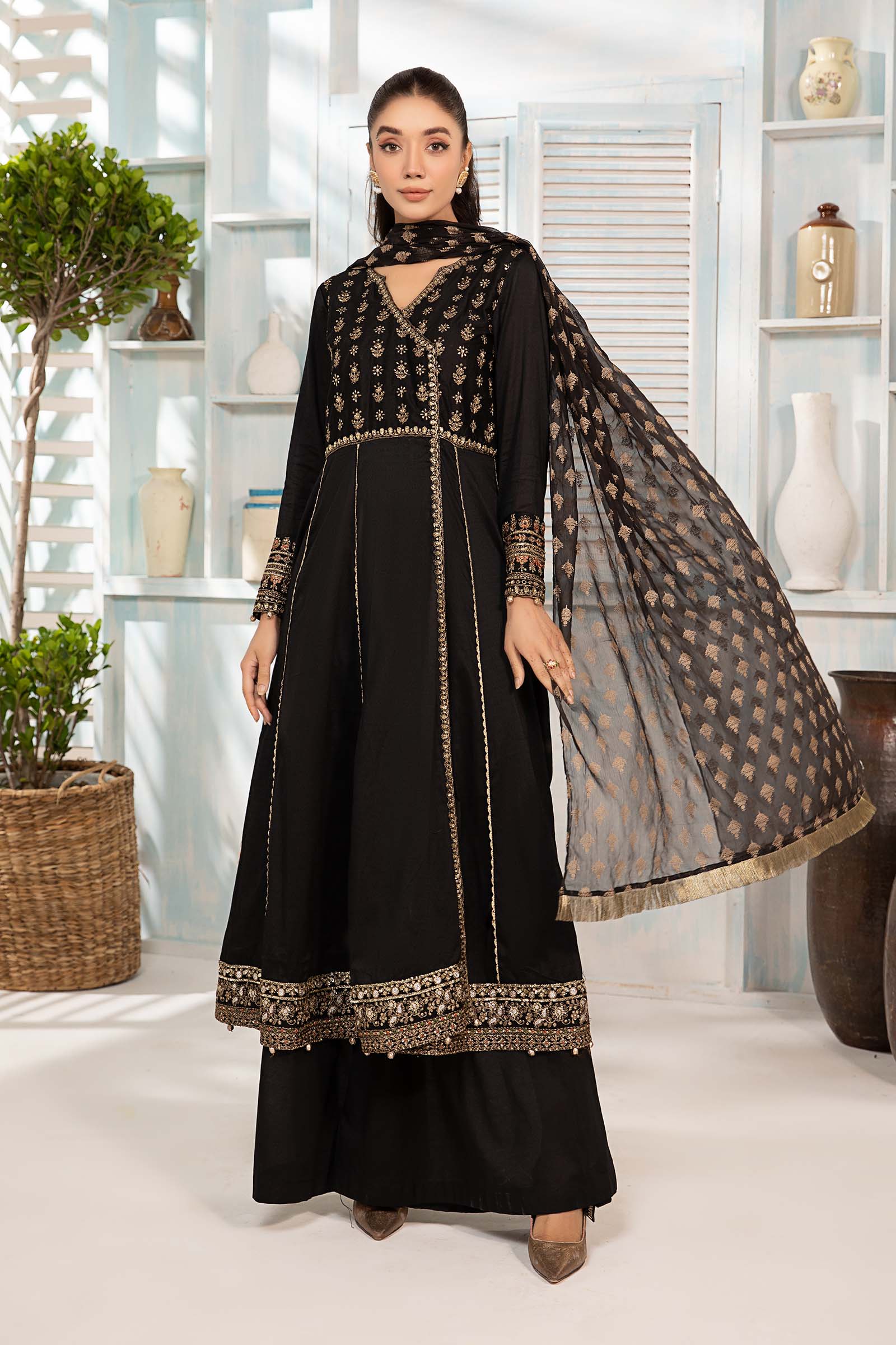 3 Piece Dyed Lawn Suit