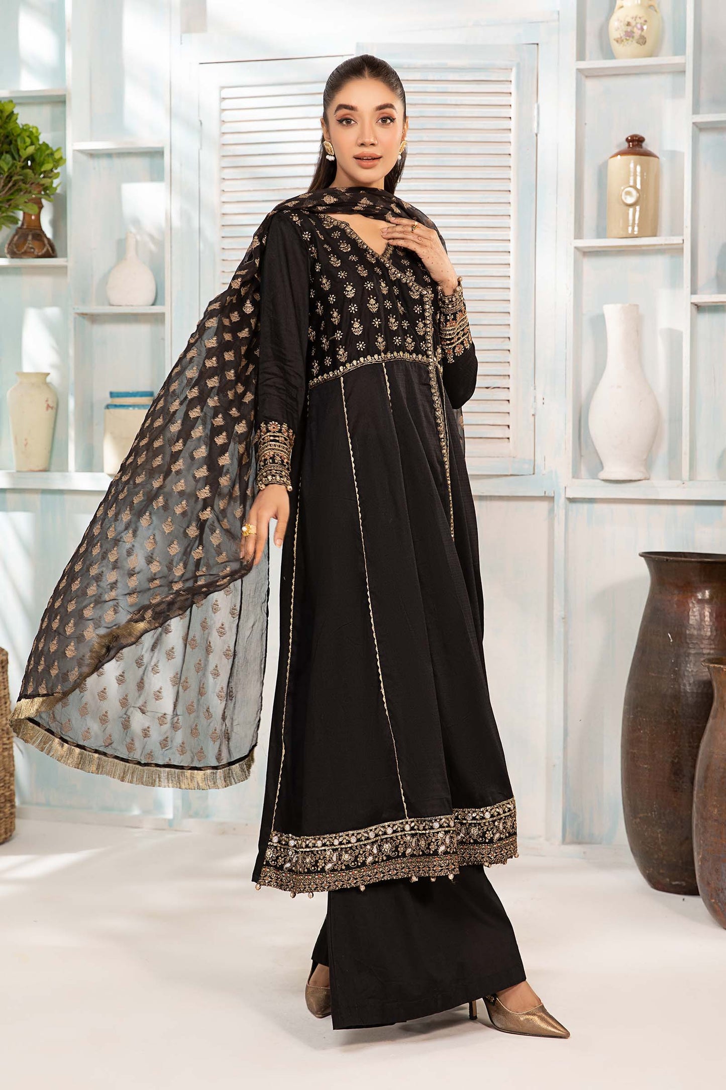 3 Piece Dyed Lawn Suit