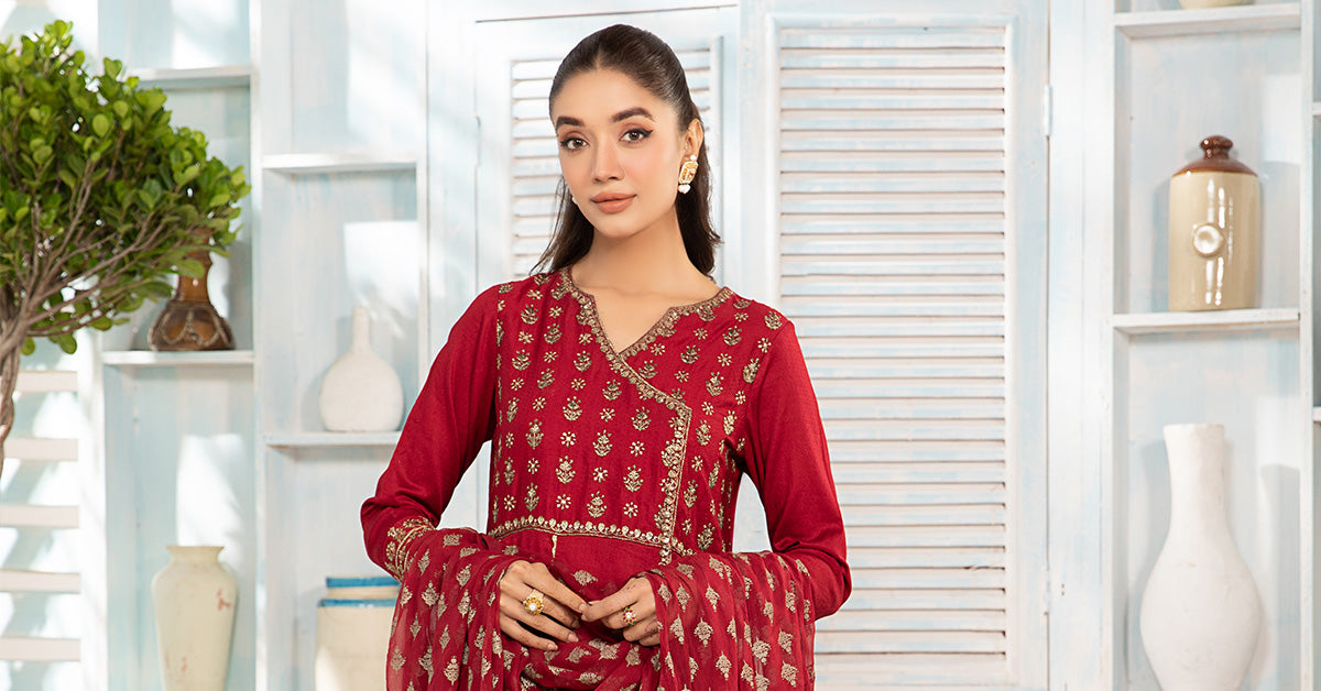 3 Piece Dyed Lawn Suit