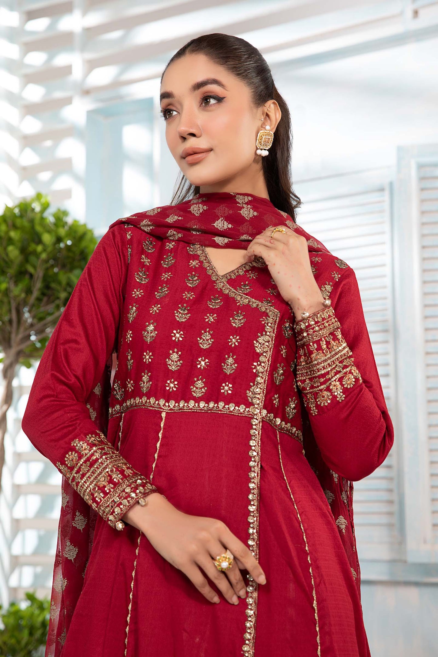 3 Piece Dyed Lawn Suit