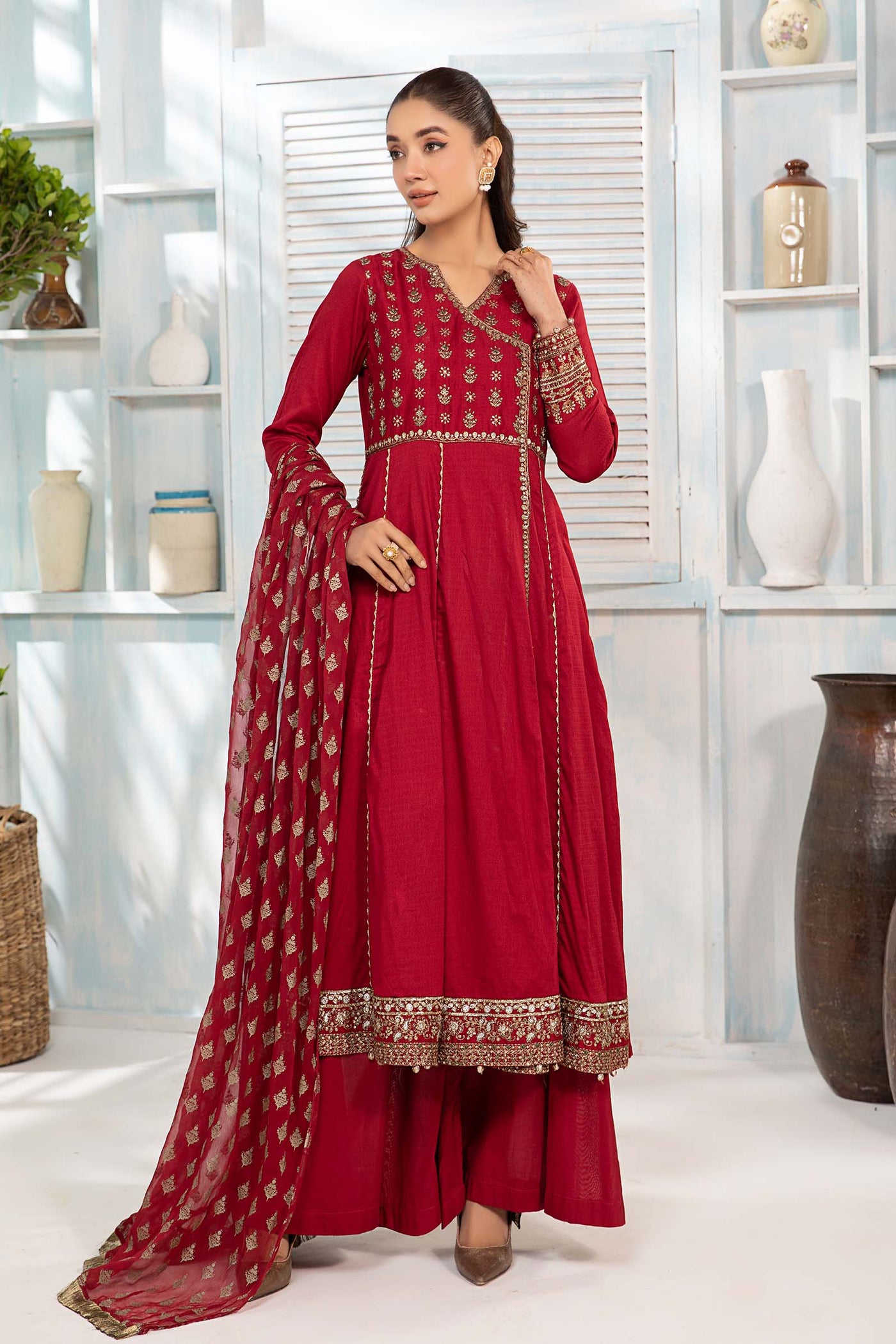 3 Piece Dyed Lawn Suit