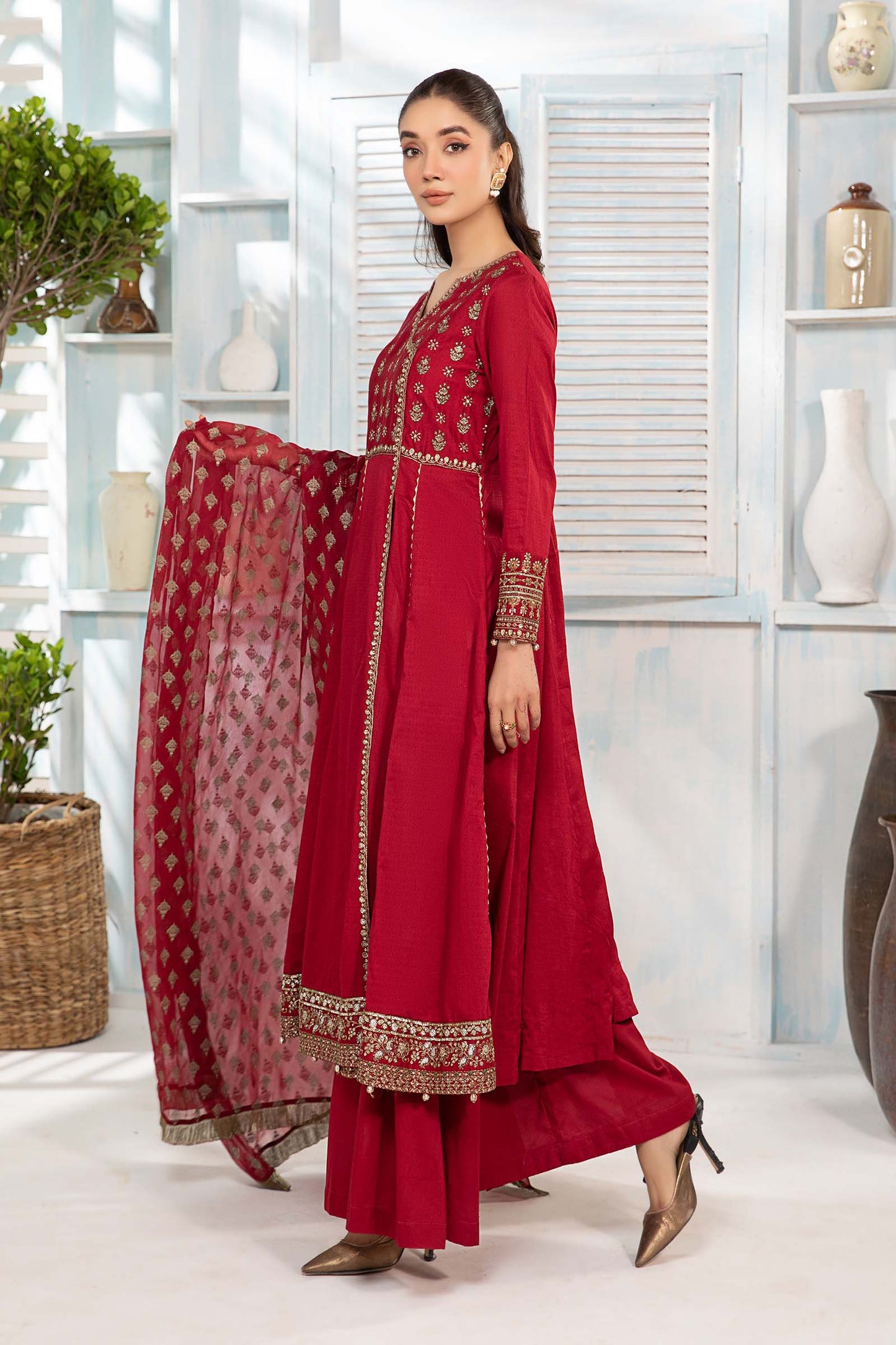 3 Piece Dyed Lawn Suit