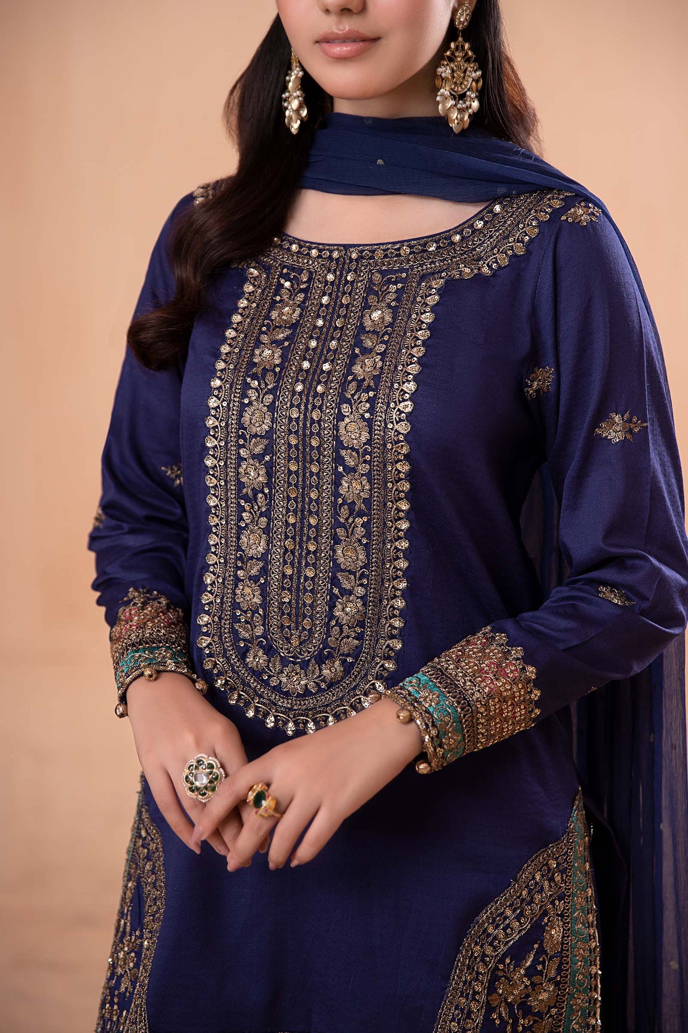 3 Piece Dyed Lawn Suit