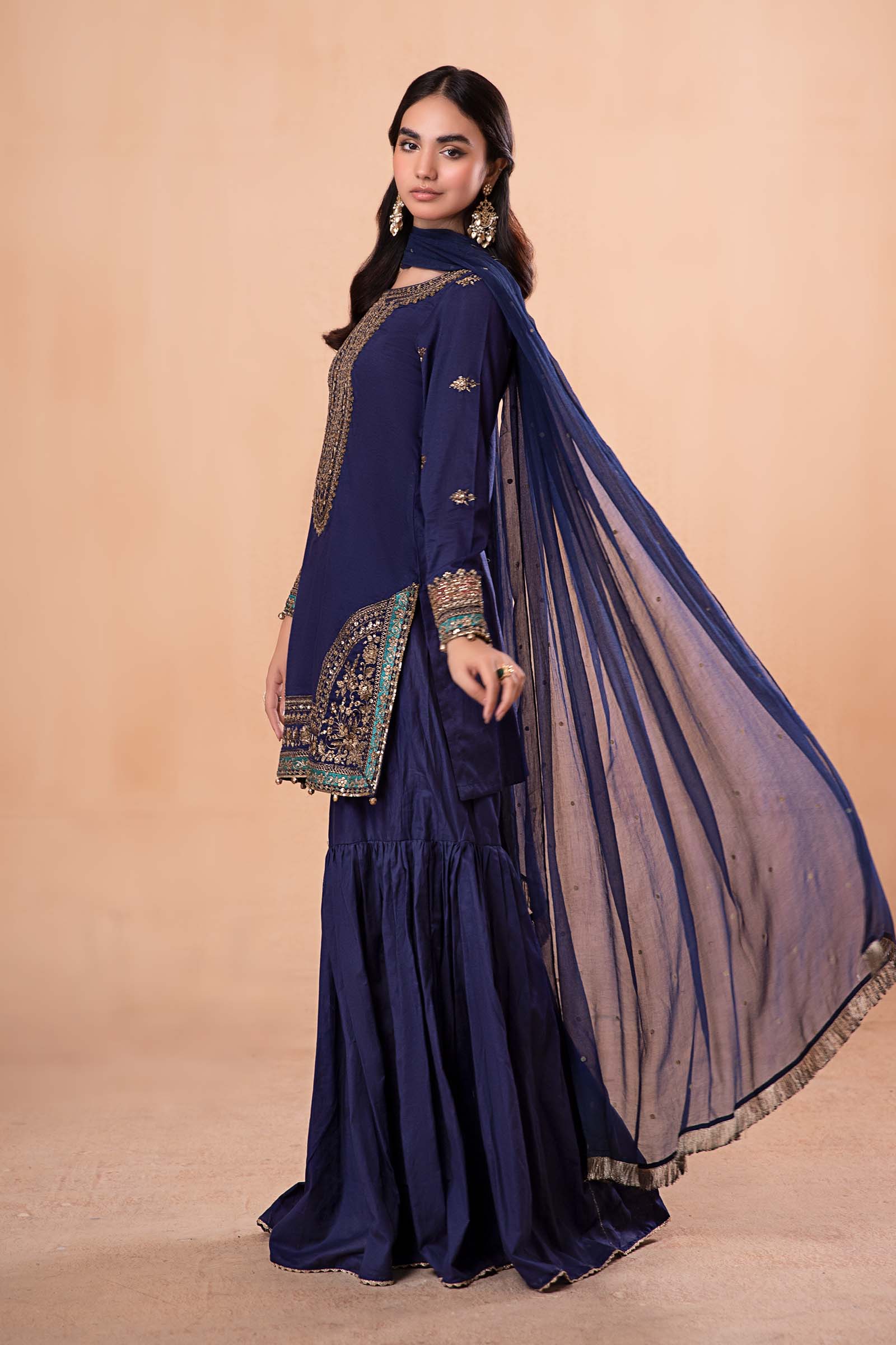 3 Piece Dyed Lawn Suit