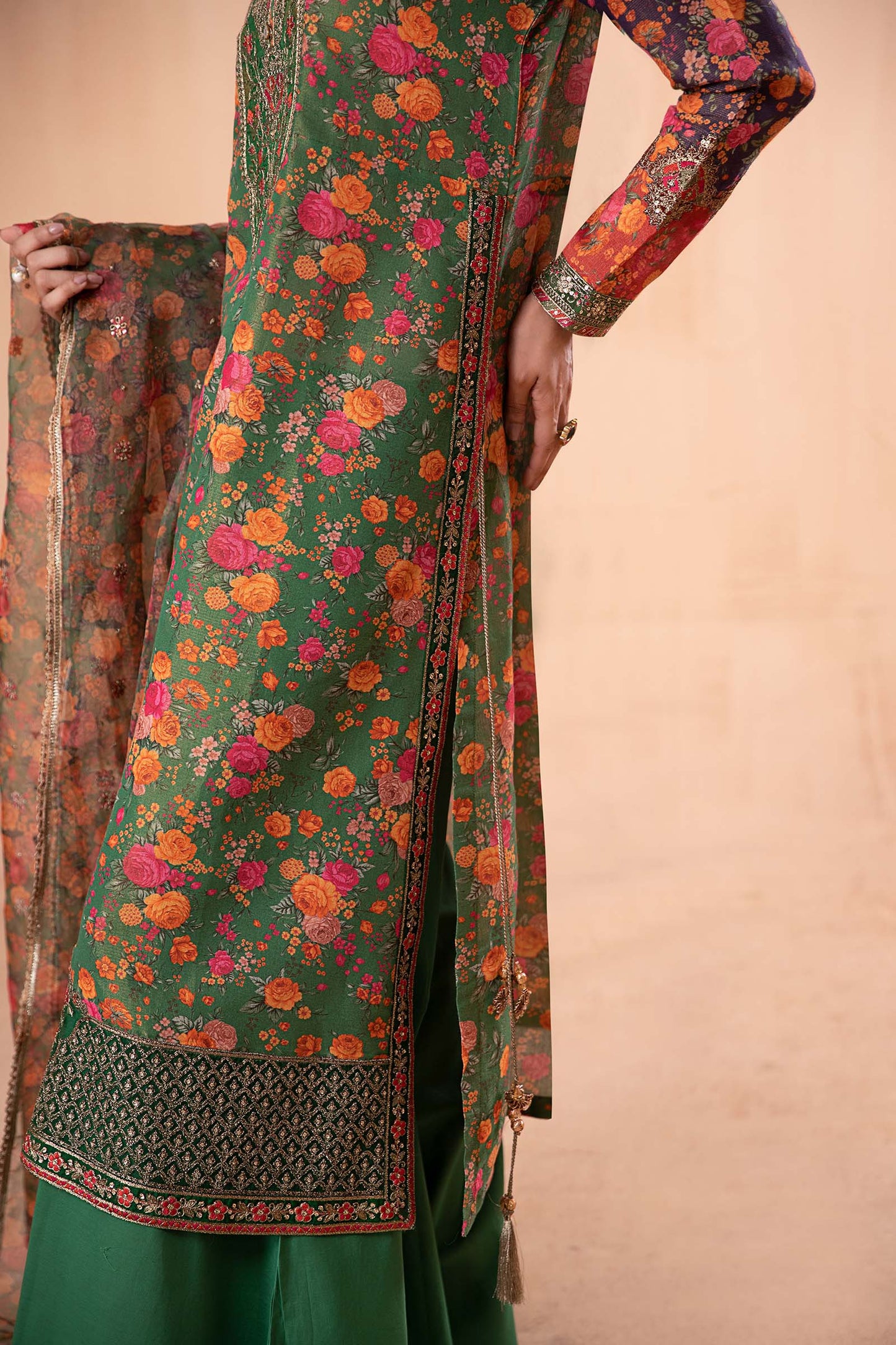 3 Piece Printed Cotton Masoori Suit