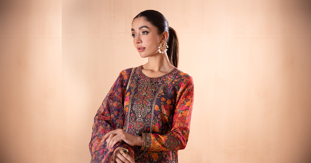 3 Piece Printed Cotton Masoori Suit