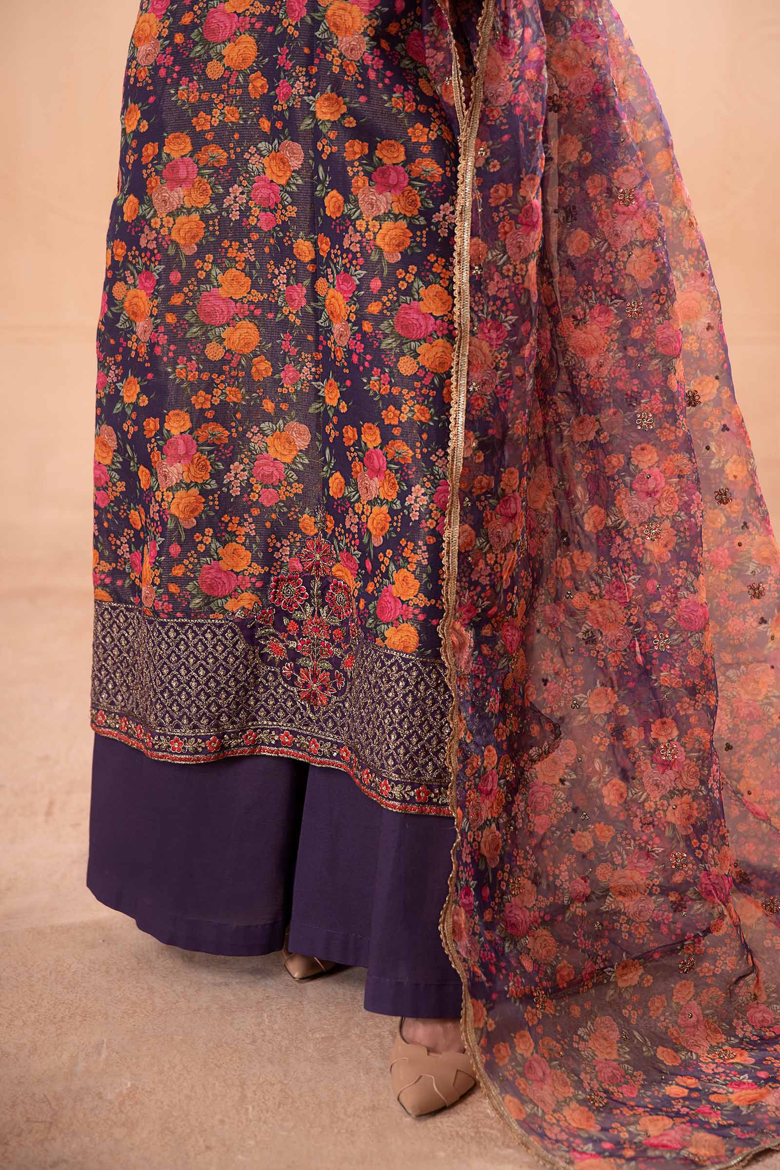 3 Piece Printed Cotton Masoori Suit