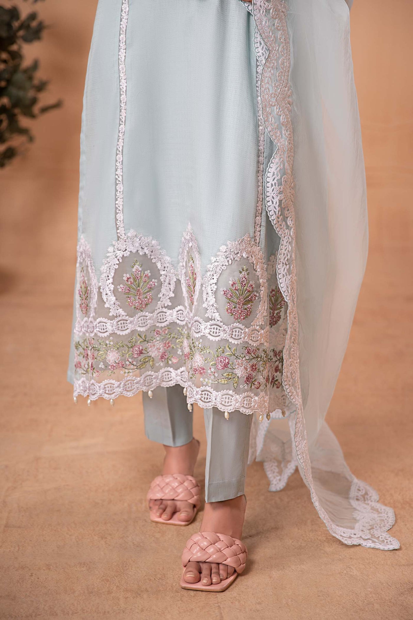 3 Piece Dyed Lawn Suit