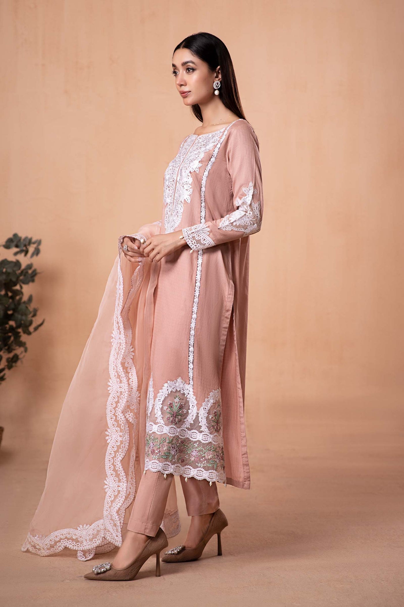 3 Piece Dyed Lawn Suit