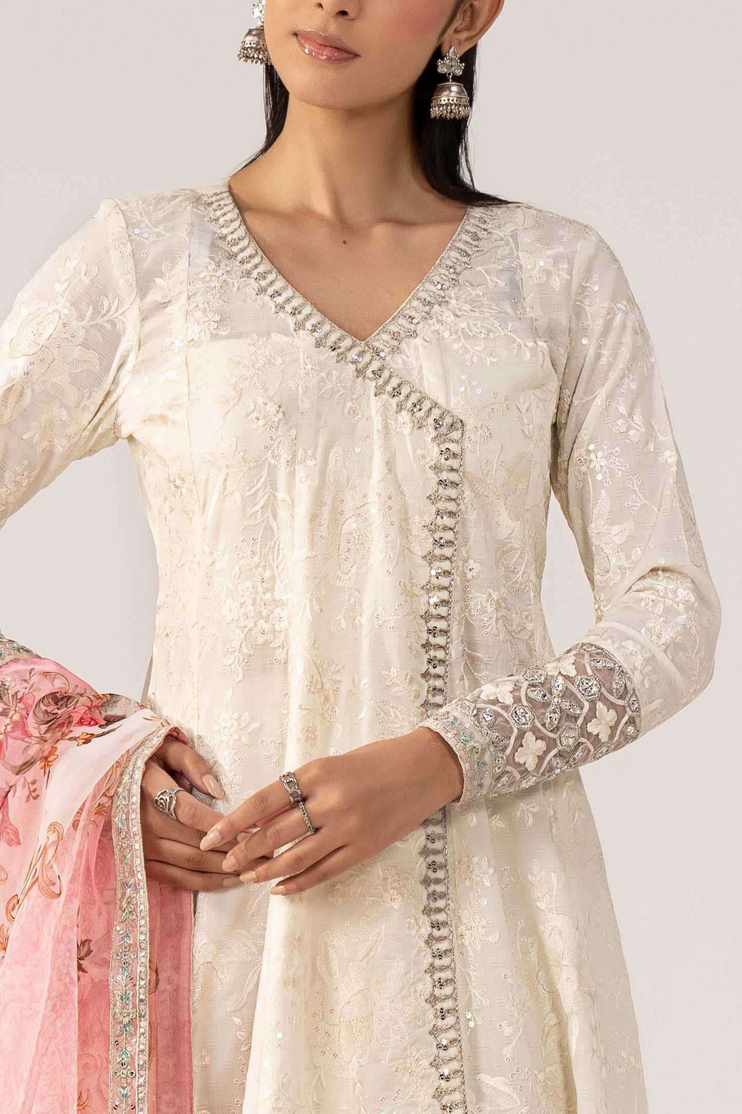 3 Piece Embroidered Dobby Lawn Suit