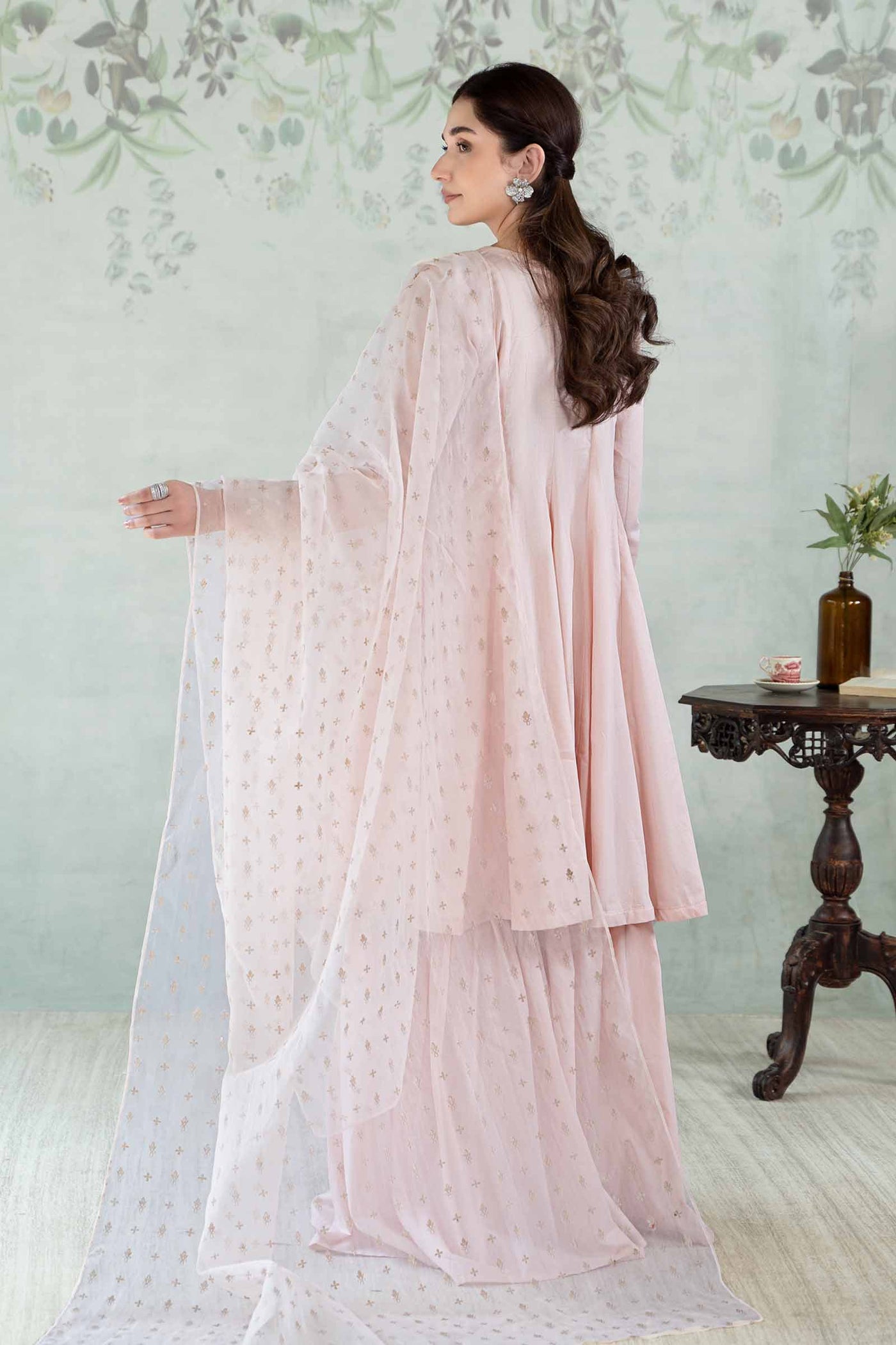 3 Piece Embroidered Net Suit