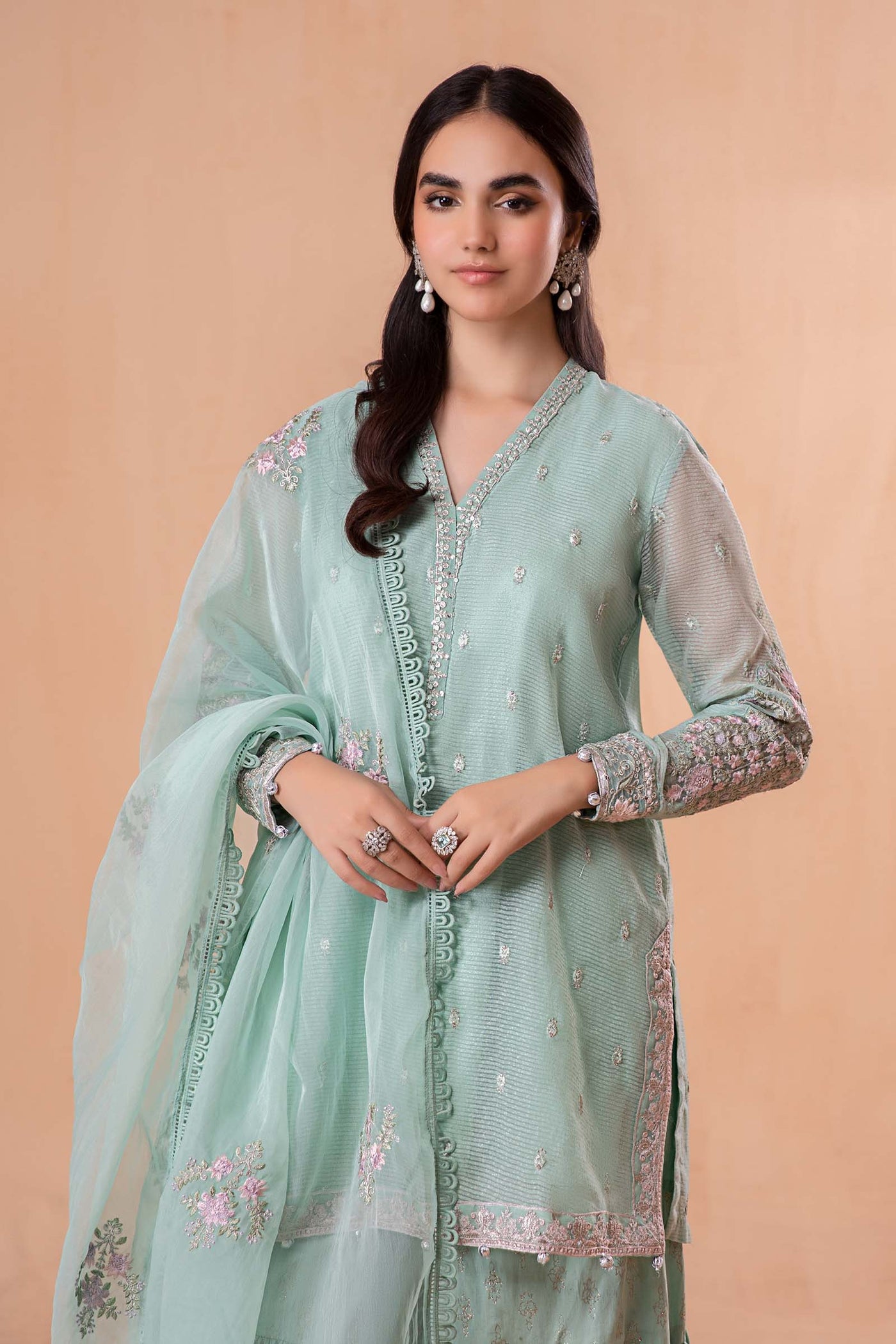 3 Piece Embroidered Cotton Karandi Suit