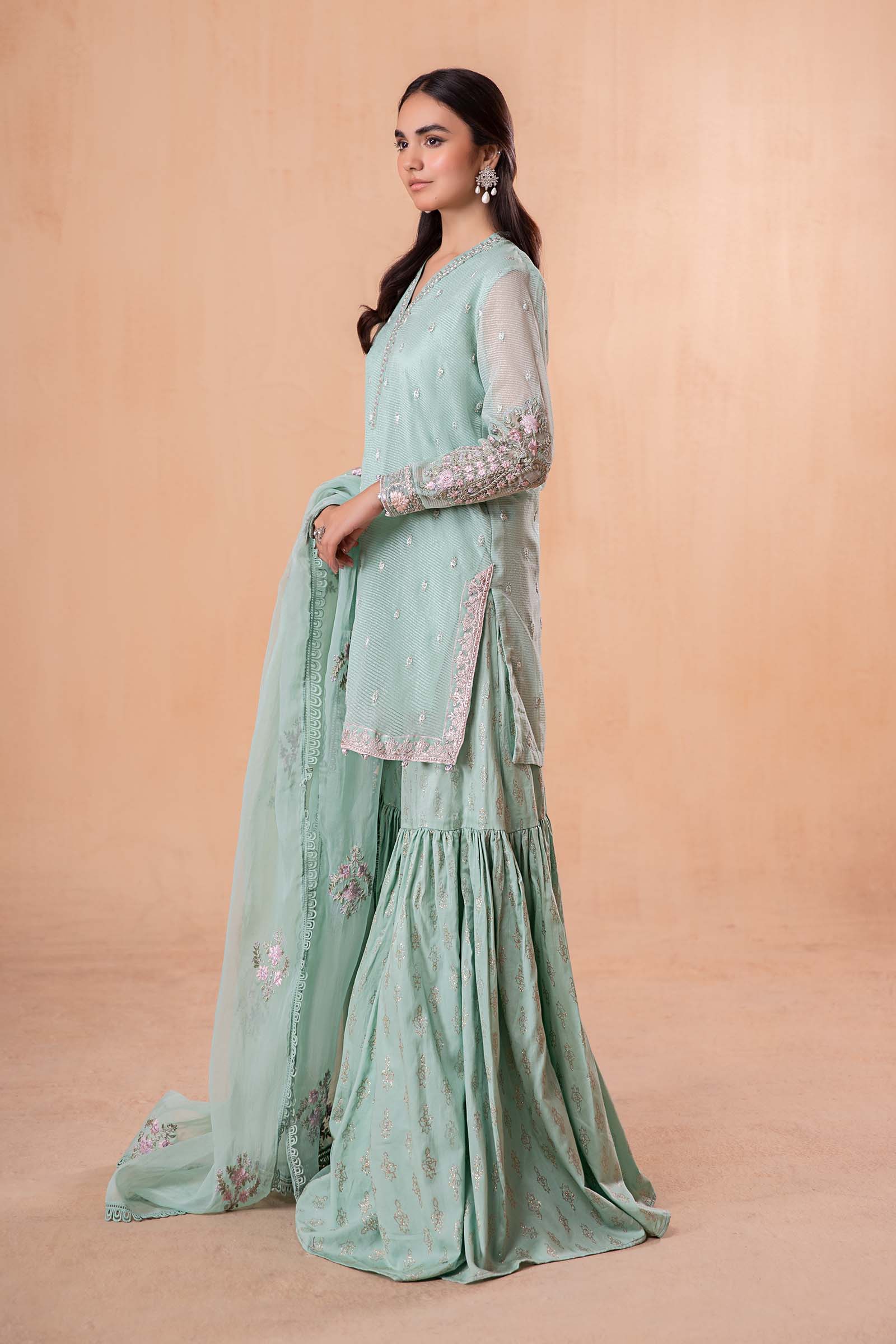 3 Piece Embroidered Cotton Karandi Suit