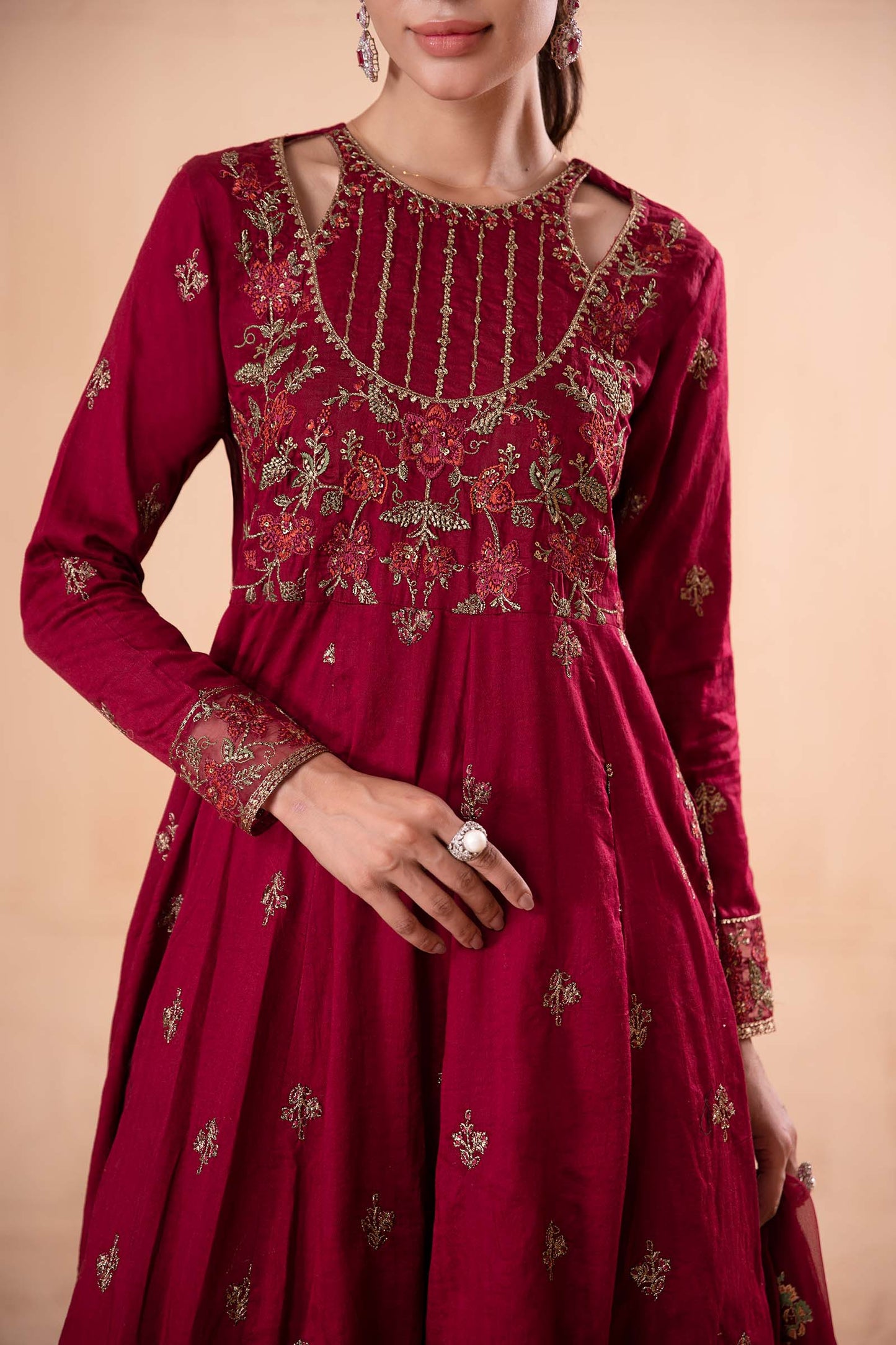 3 Piece Embroidered Jacquard Lawn Suit