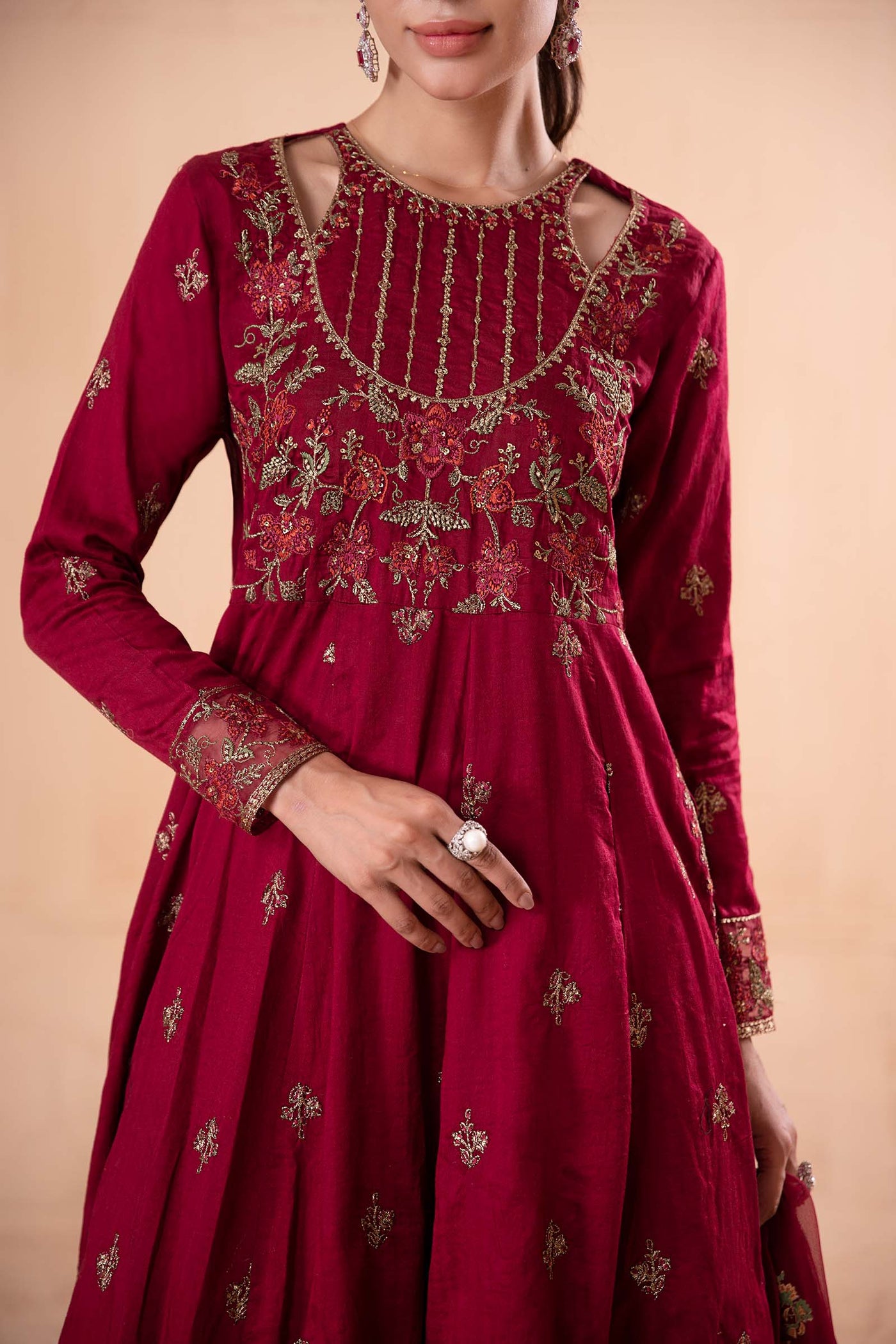 3 Piece Embroidered Jacquard Lawn Suit