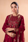 3 Piece Embroidered Jacquard Lawn Suit