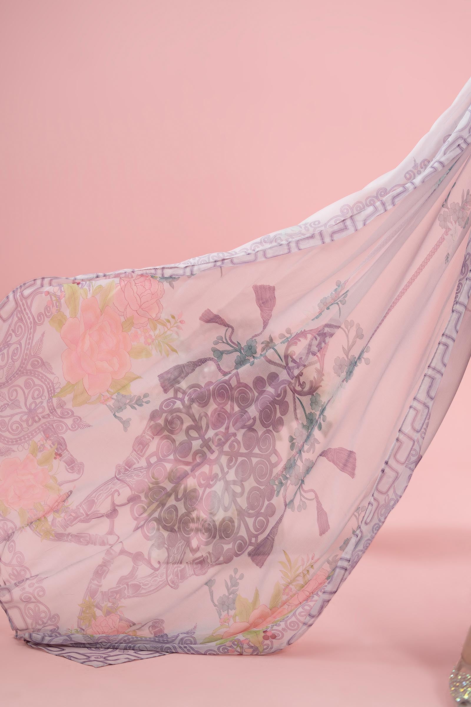 3 Piece Embroidered Dobby Suit