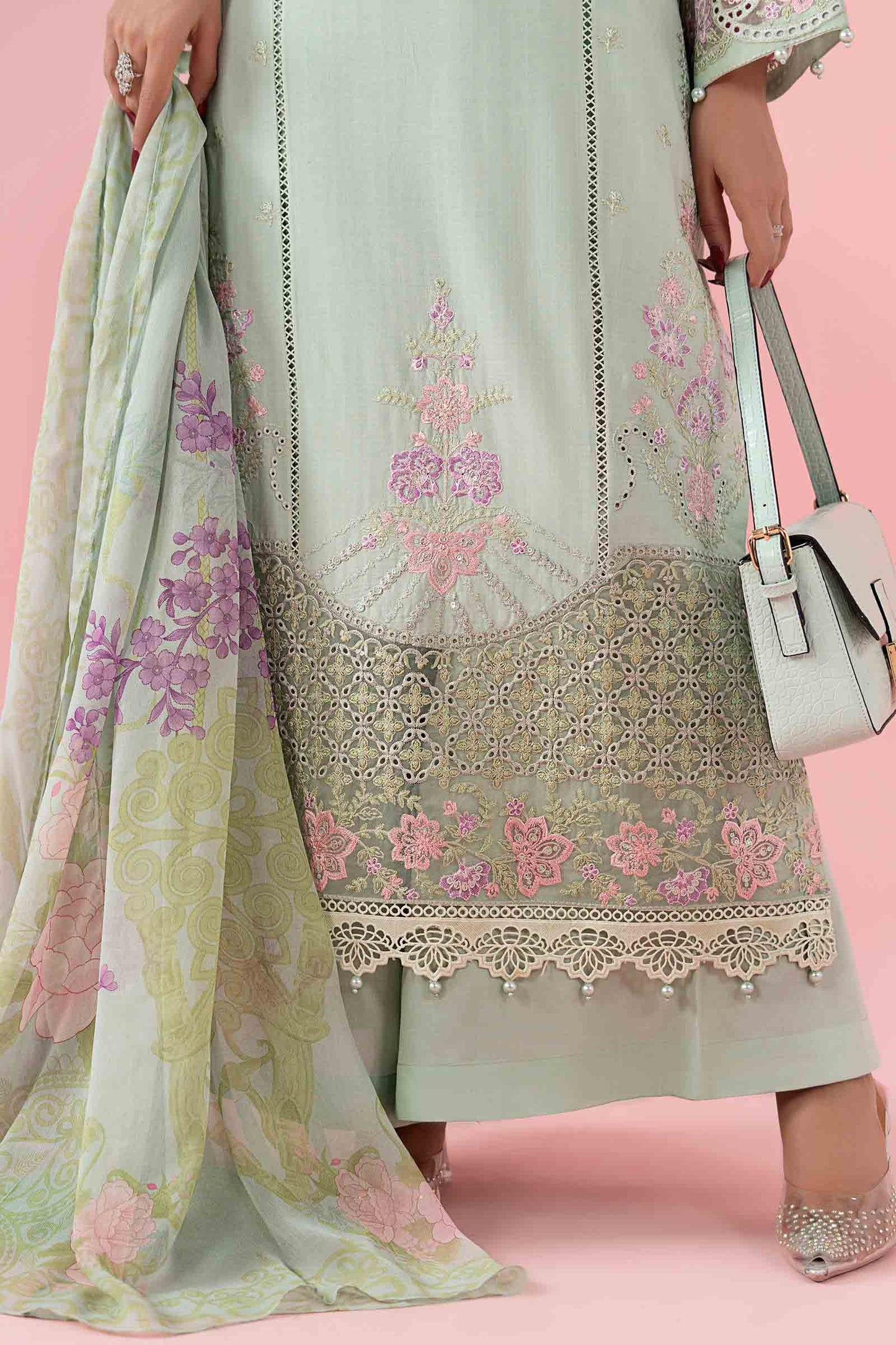 3 Piece Embroidered Dobby Suit