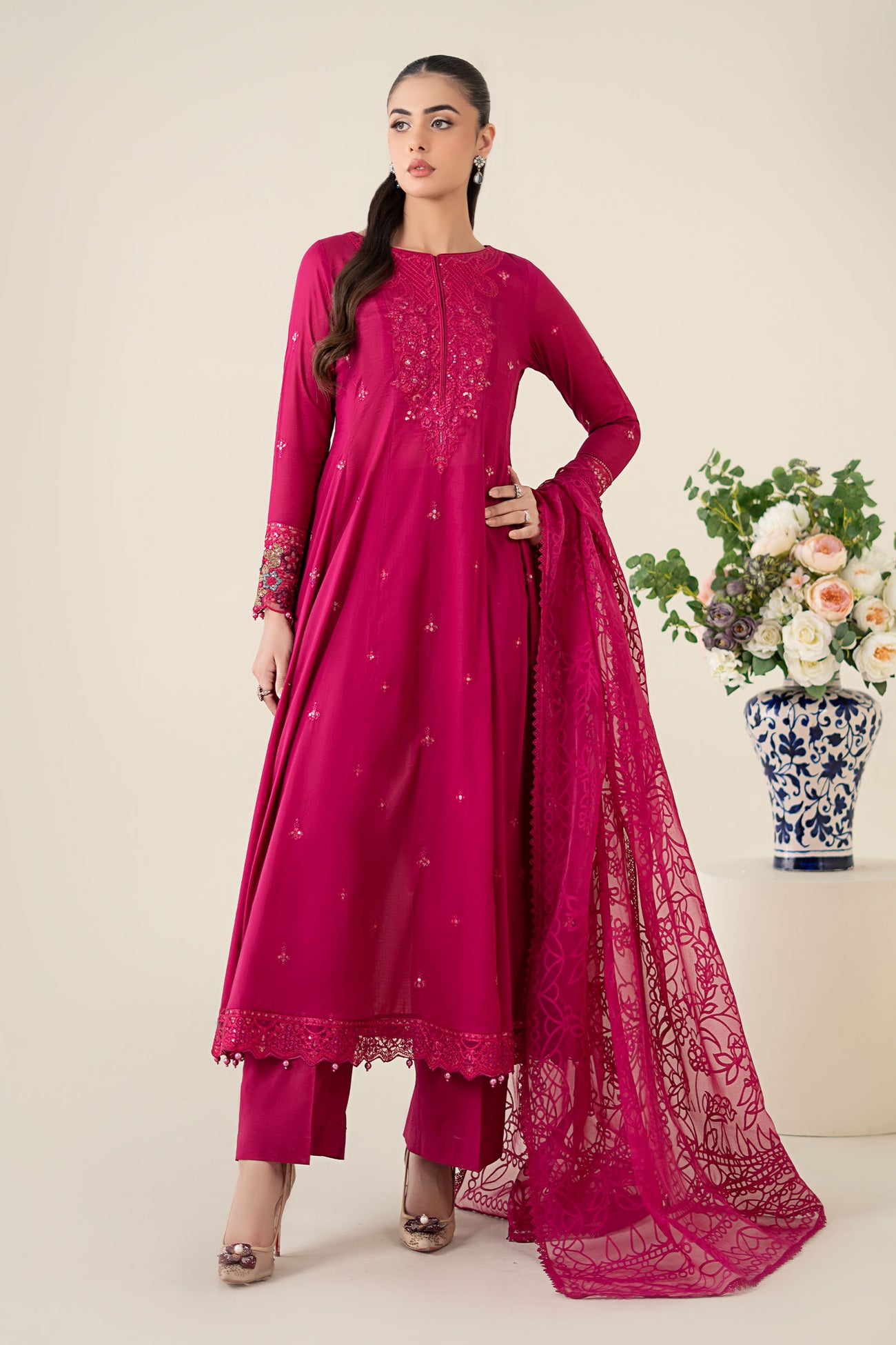 3 Piece Embroidered Lawn Suit