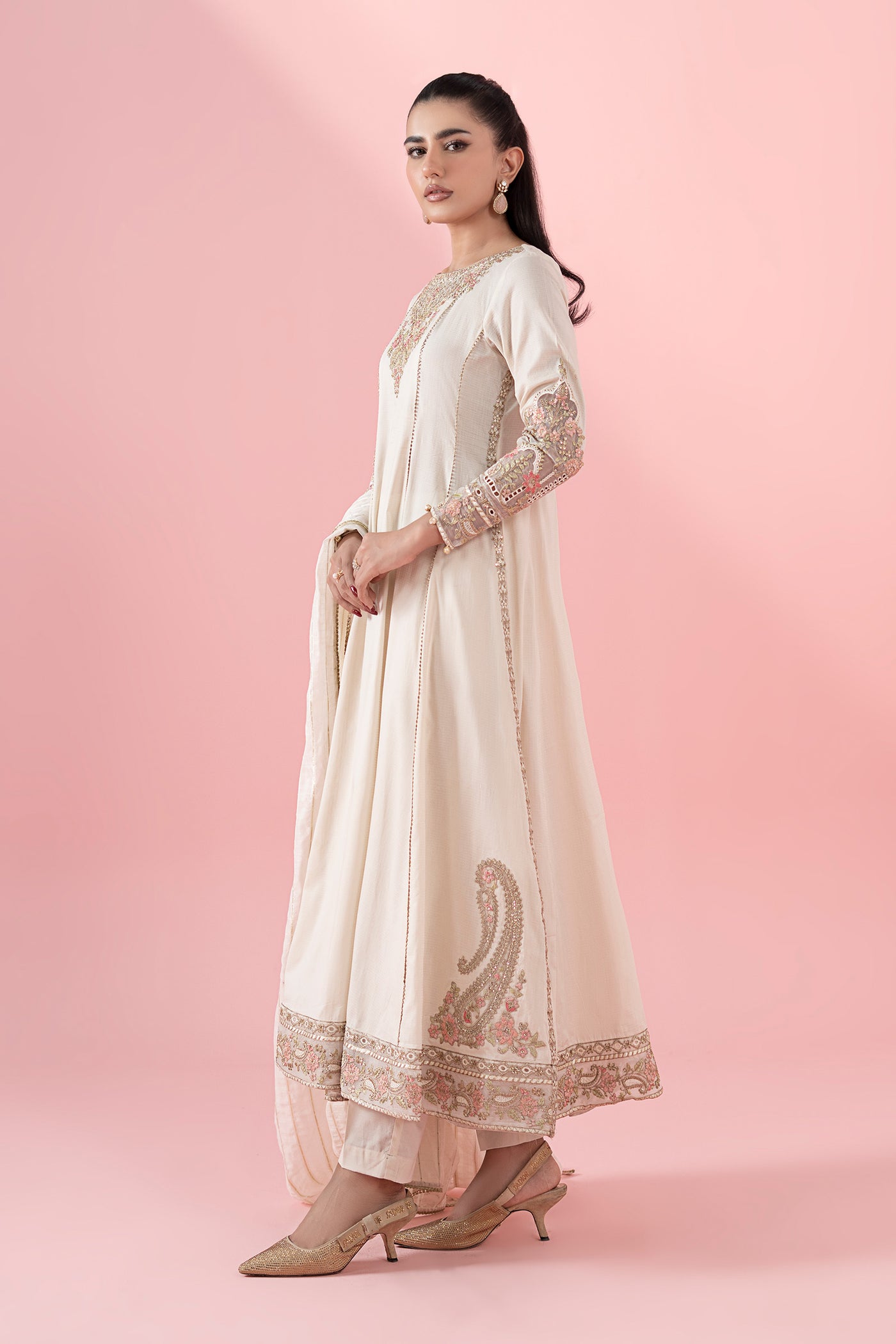 3 Piece Embroidered Dobby Suit |  DW-EA25-122