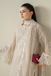 3 Piece Embroidered Cotton Net Suit