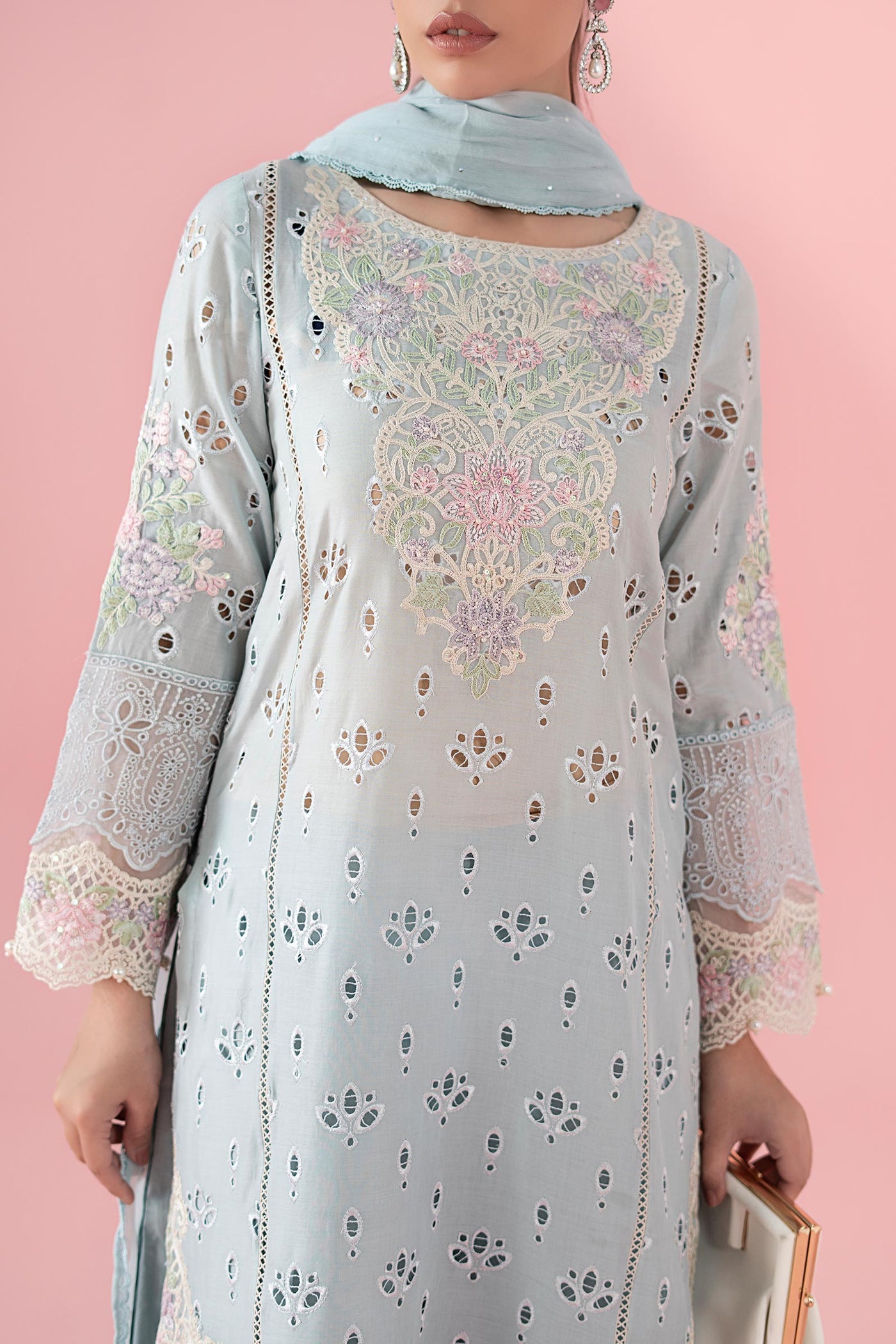 3 Piece Embroidered Lawn Suit |  DW-EA25-15
