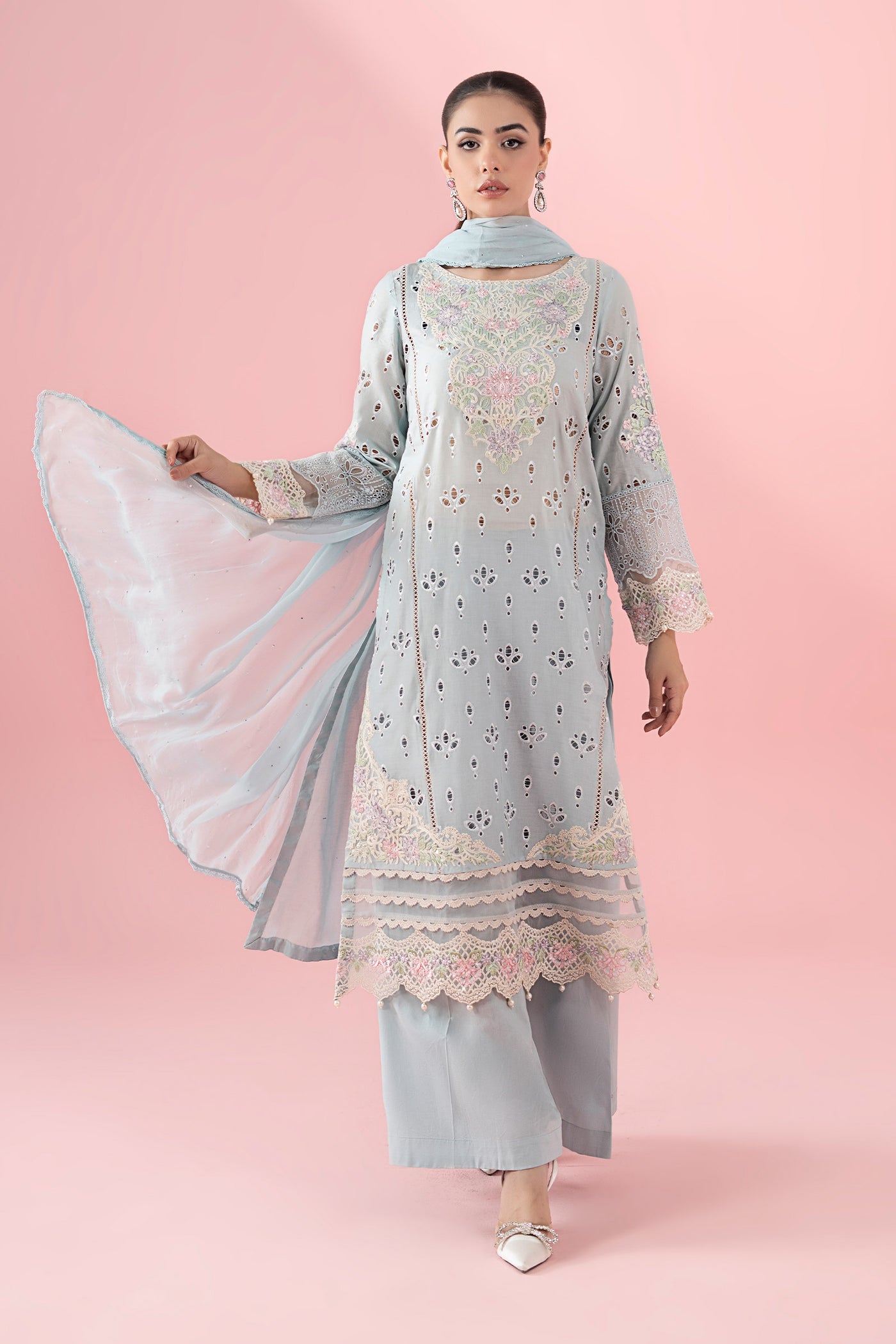 3 Piece Embroidered Lawn Suit |  DW-EA25-15