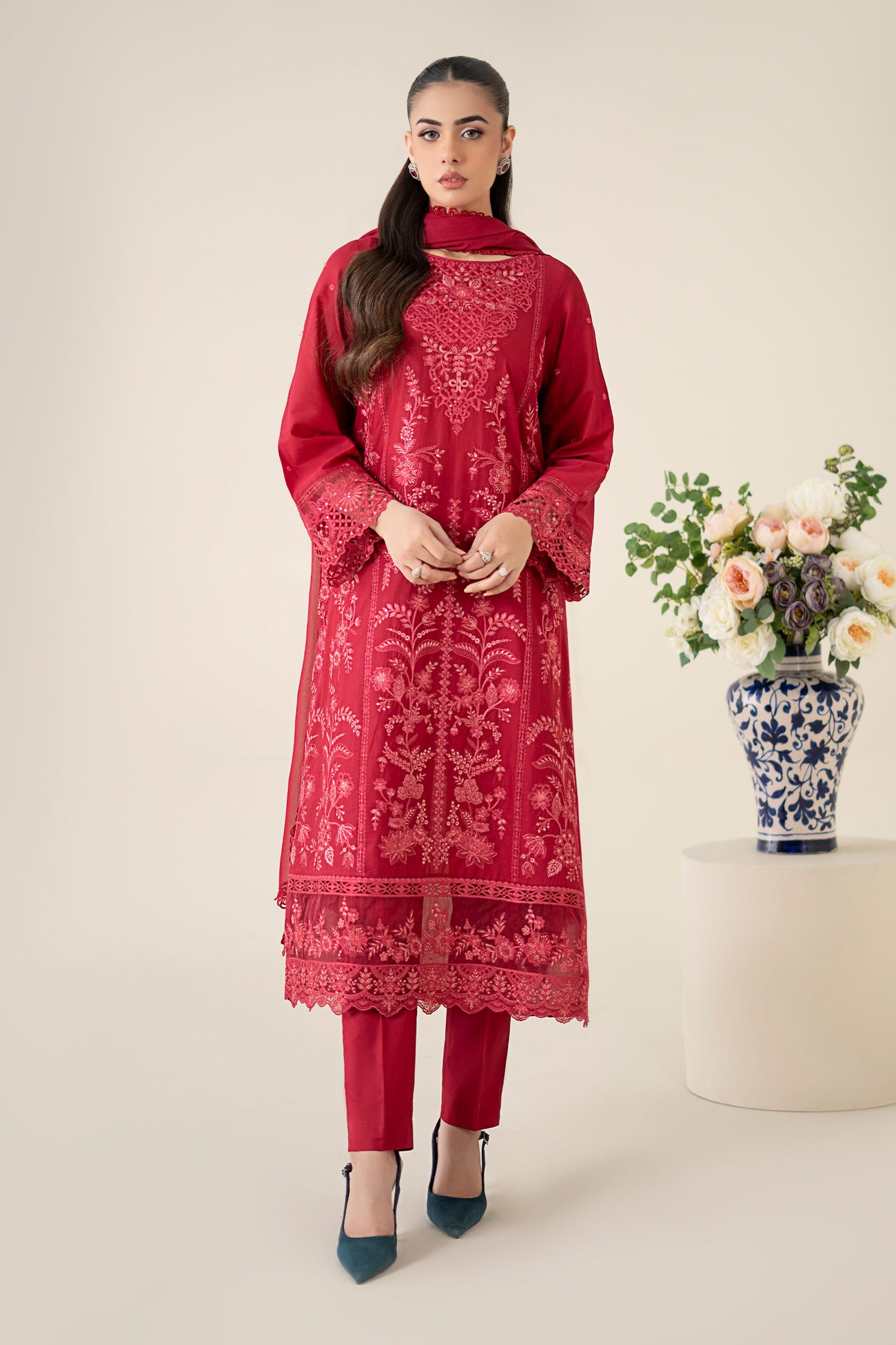3 Piece Embroidered Lawn Suit