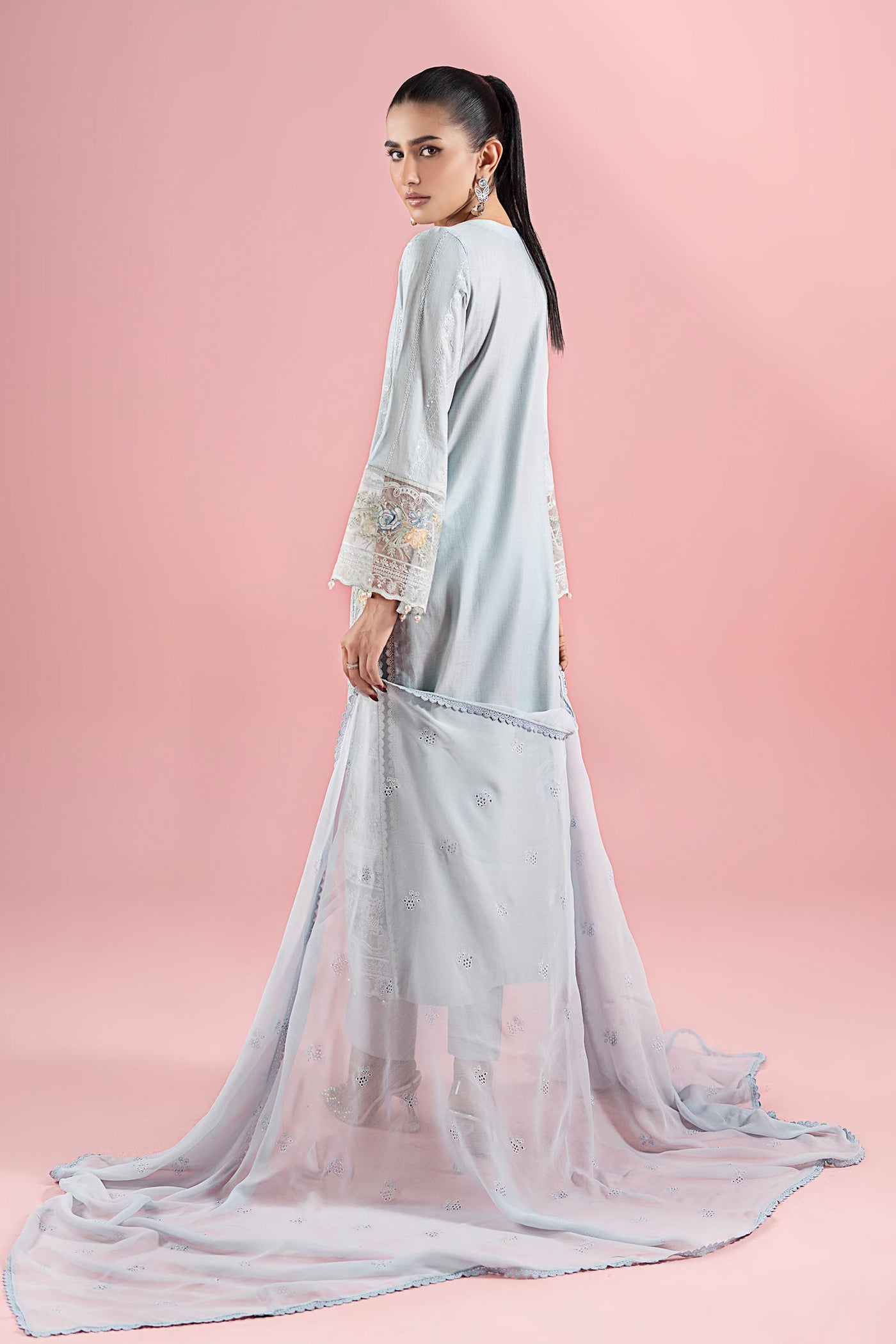 3 Piece Embroidered Dobby Suit |  DW-EA25-25