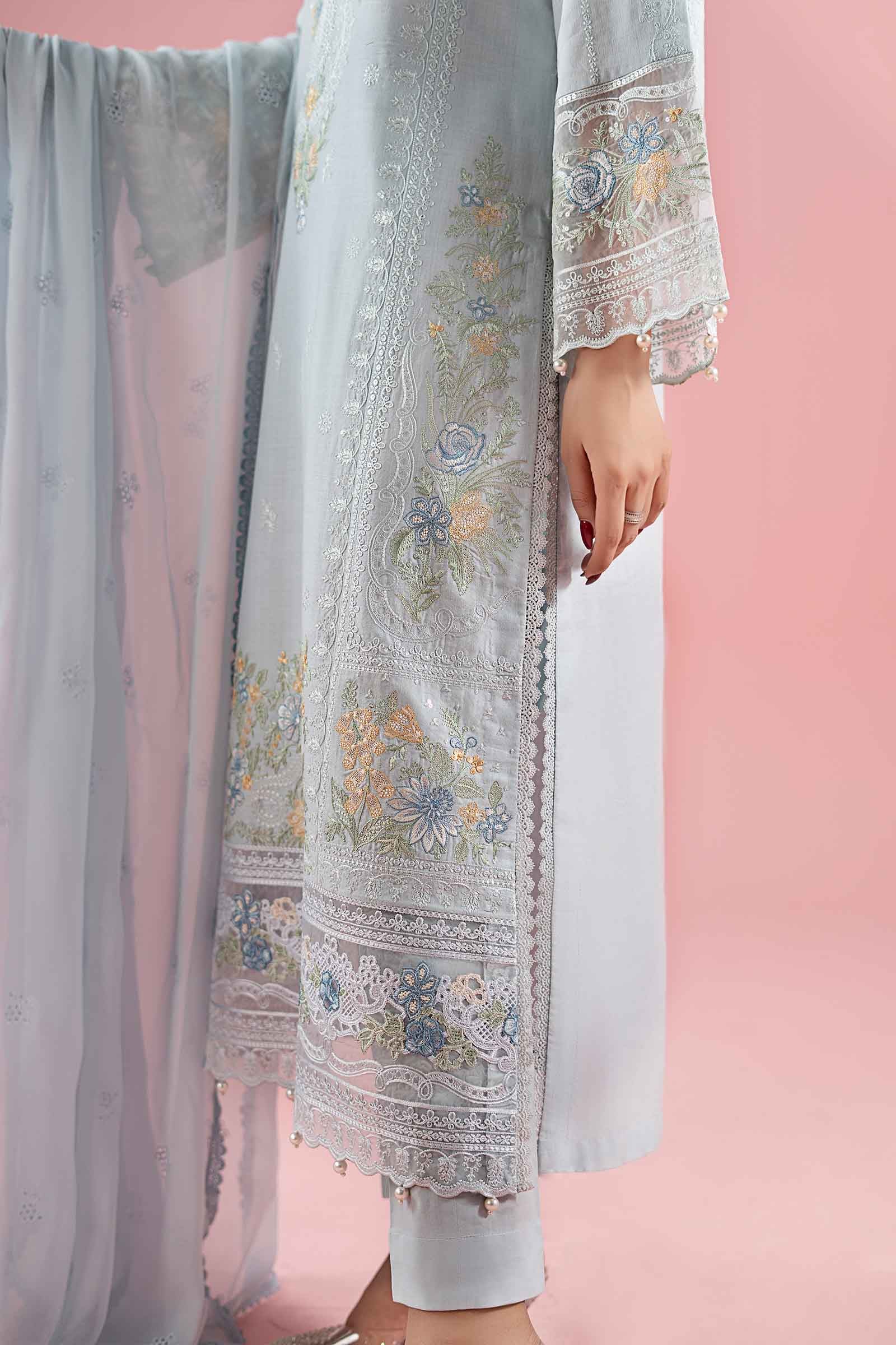 3 Piece Embroidered Dobby Suit