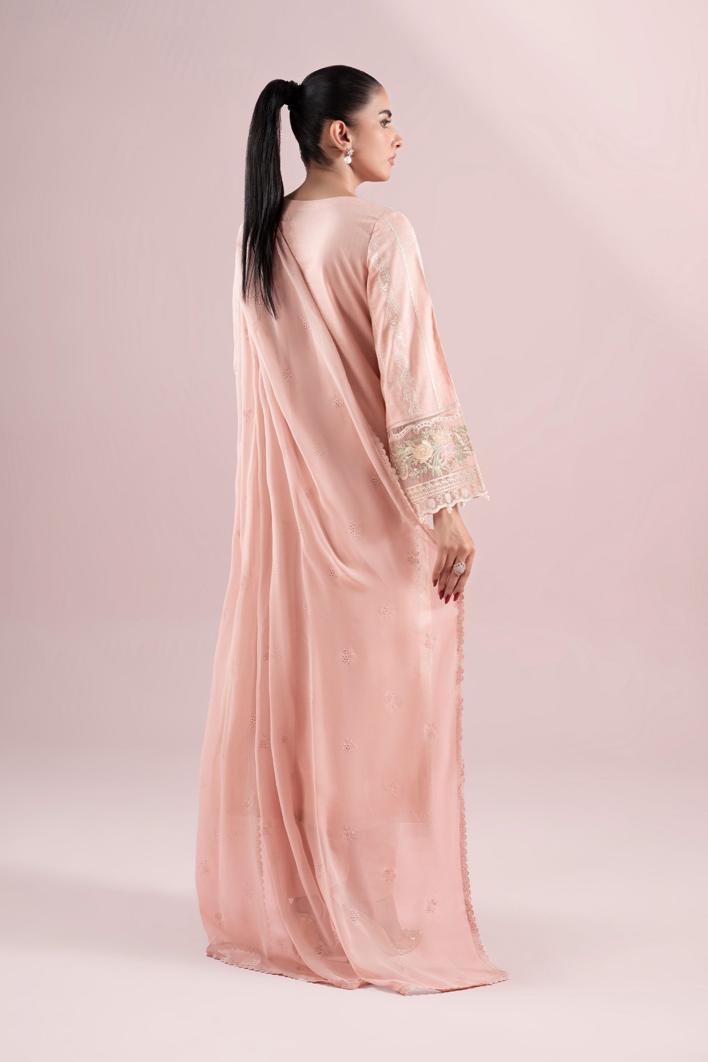 3 Piece Embroidered Dobby Suit