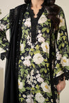3 Piece Printed Raw Silk Suit