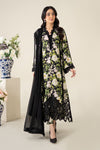 3 Piece Printed Raw Silk Suit