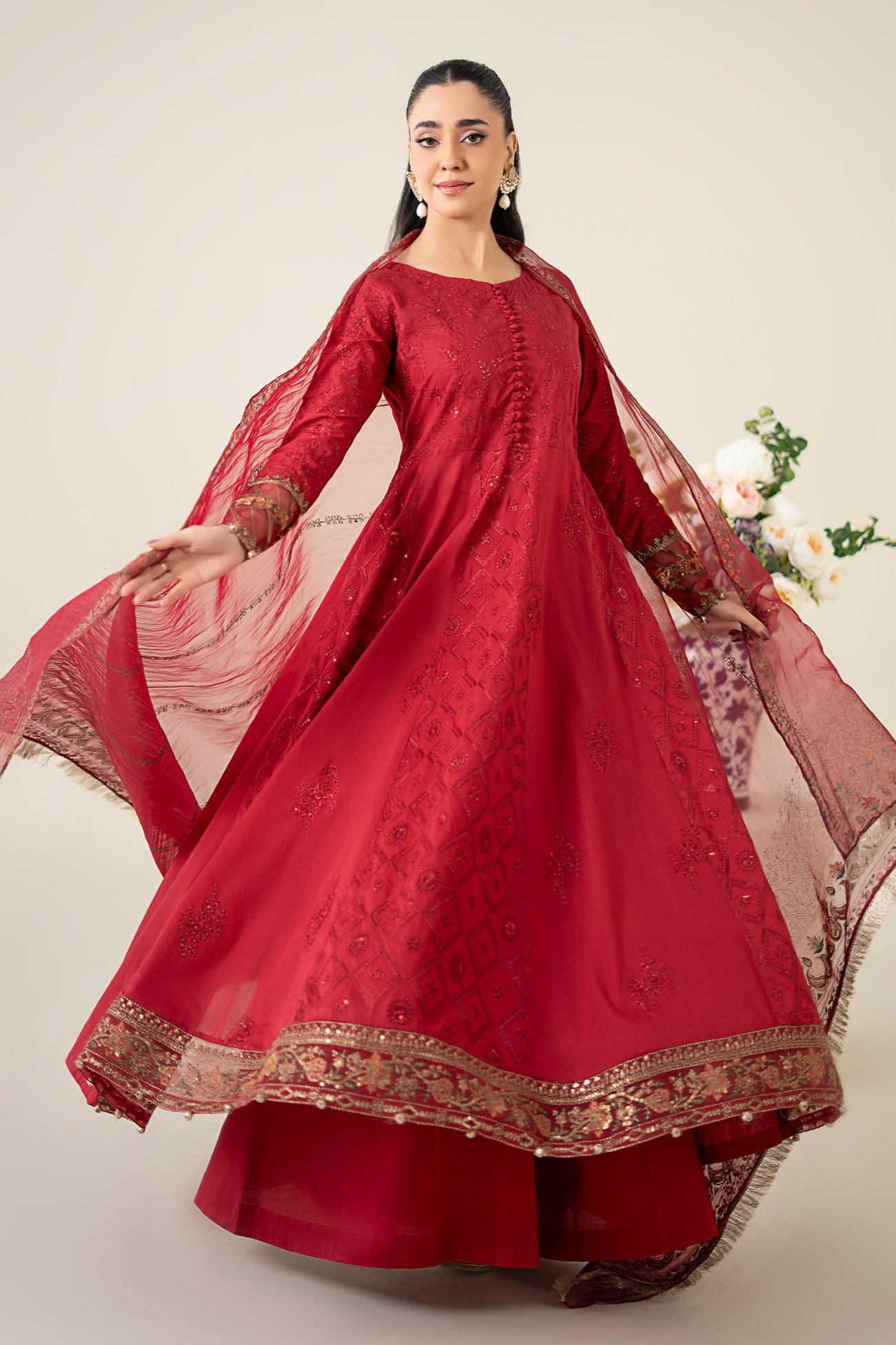 3 Piece Embroidered Lawn Suit