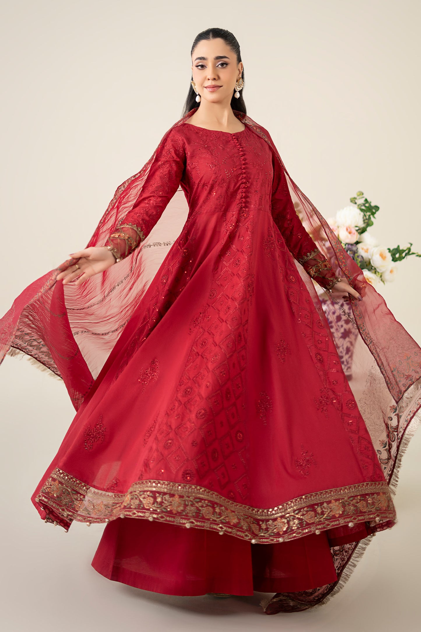 3 Piece Embroidered Lawn Suit