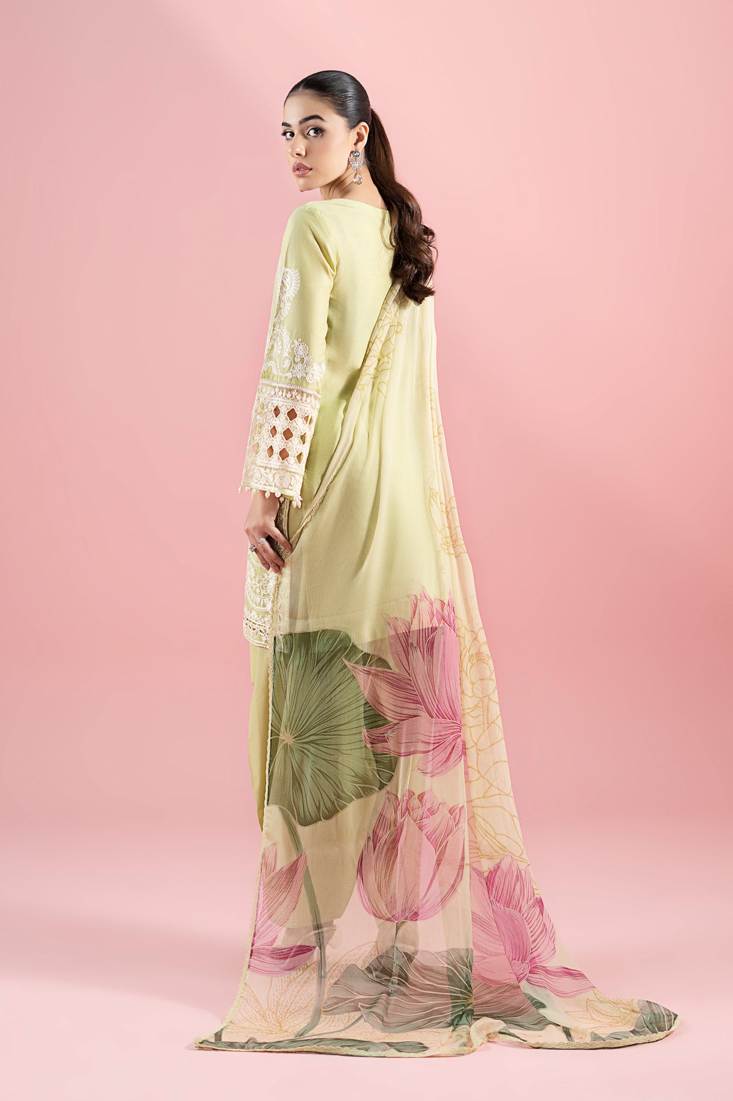 3 Piece Embroidered Dobby Suit