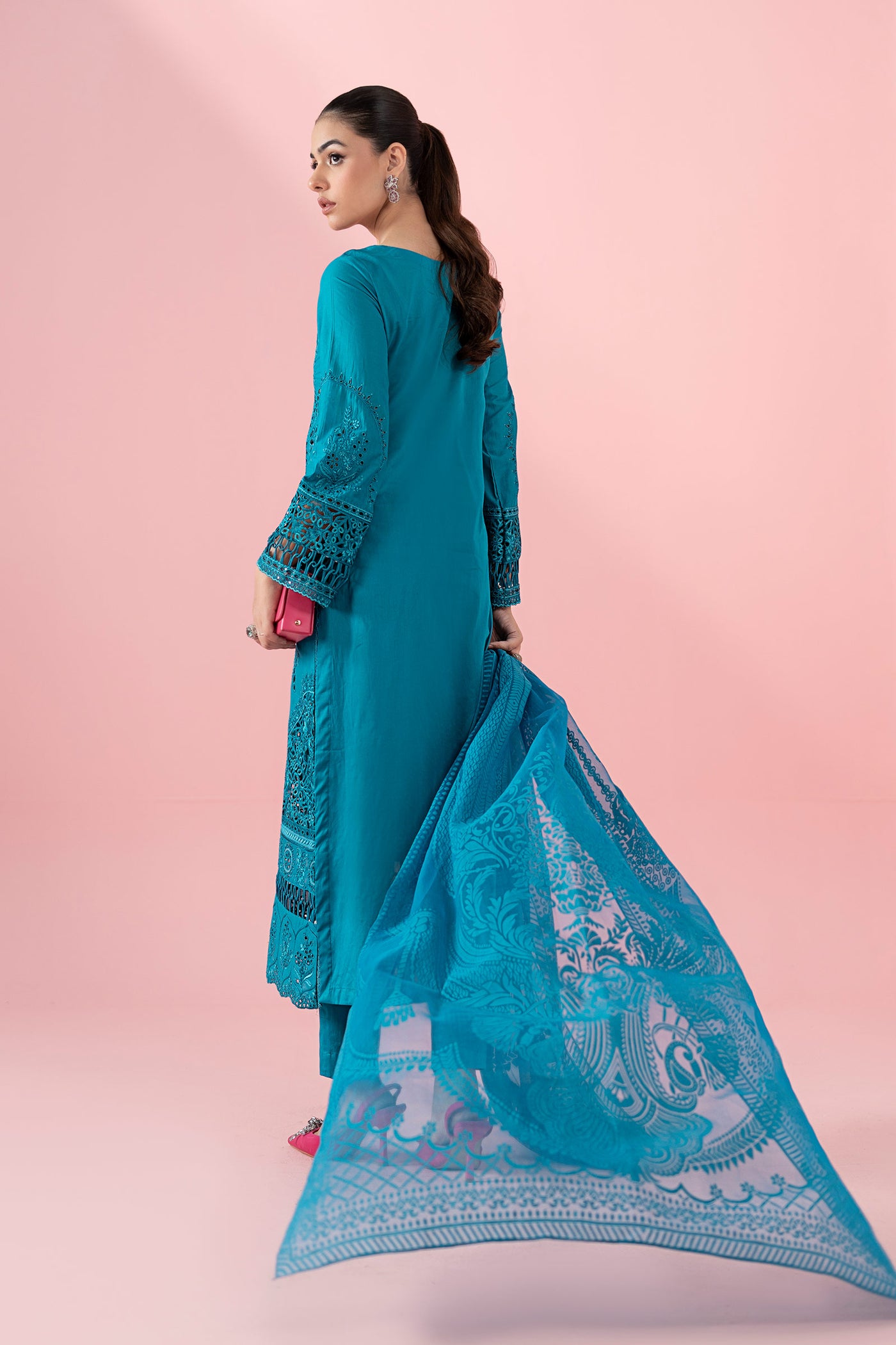 3 Piece Embroidered Lawn Suit |  DW-EA25-74