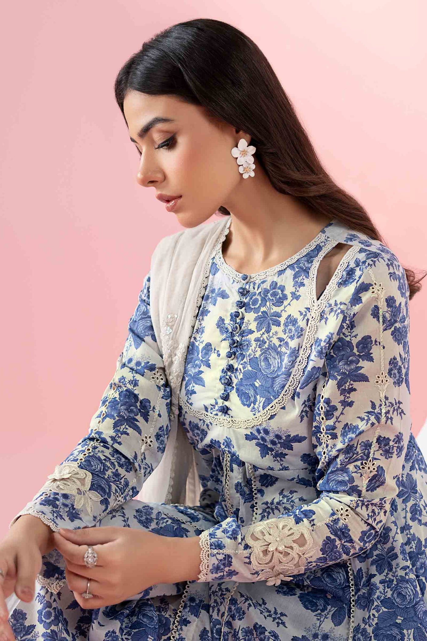 3 Piece Printed Lawn Suit |  DW-EA25-87